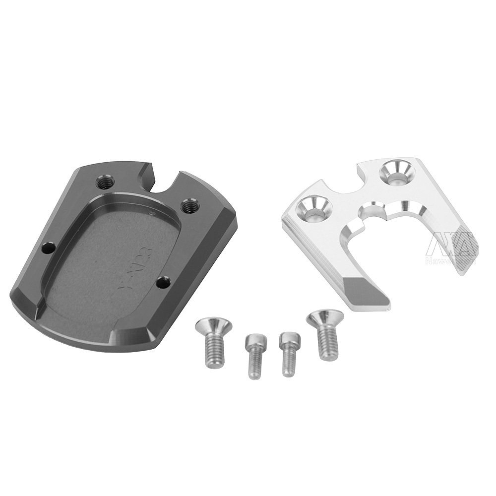 Titanium Motorcycle Kickstand Pad for Yamaha XMAX 125 250 300 - Heavy Duty Foot Side Stand Accessory for Enhanced Stability on Pavement & Grass (Perfect for Parking & Outdoor Riding)