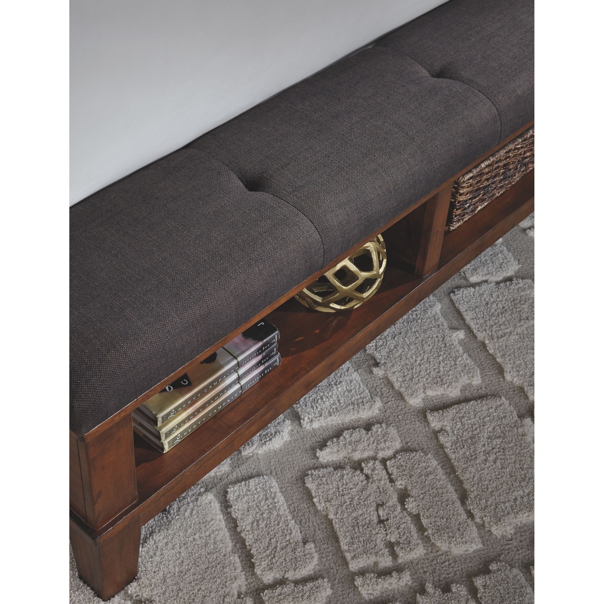 Ashley Ralene 3-Piece Panel Bed Set - Queen Size Wooden Bed Frame with Headboard & Footboard - Perfect for Master Bedroom & Guest Room Decor