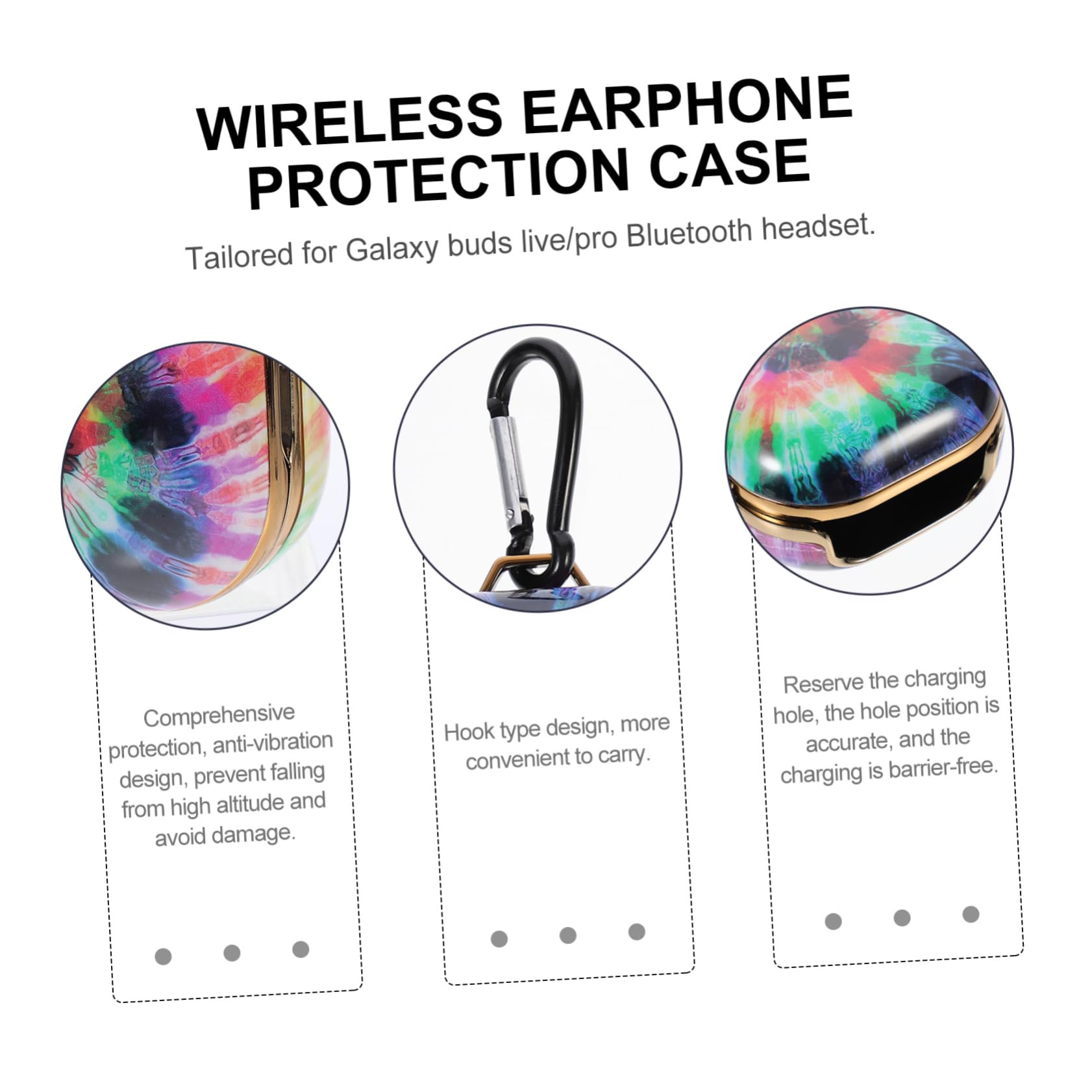 DOITOOL Hard PC Headphone Case Storage Box - Protective Headset Holder with Decorative Design for Travel, Office & Home Organization