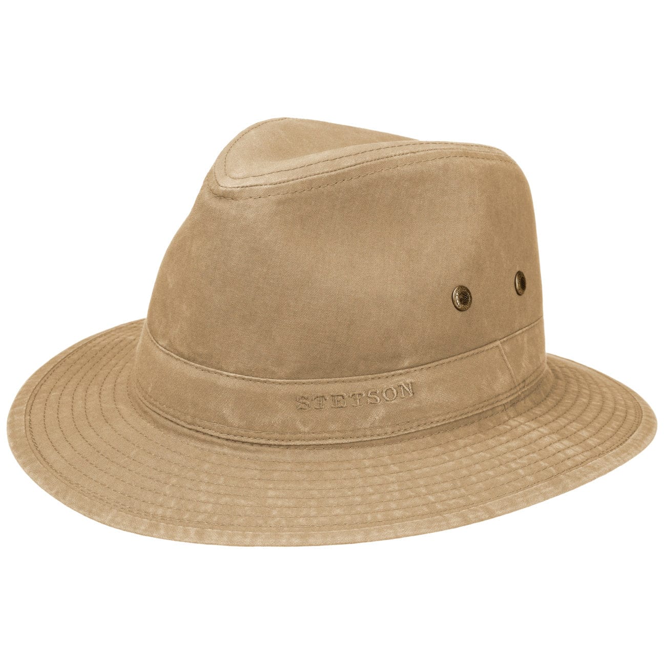 Stetson Organic Cotton Traveler Hat for Men & Women - Breathable Sun Protection for Outdoor Adventures, Hiking, and Beach Vacations