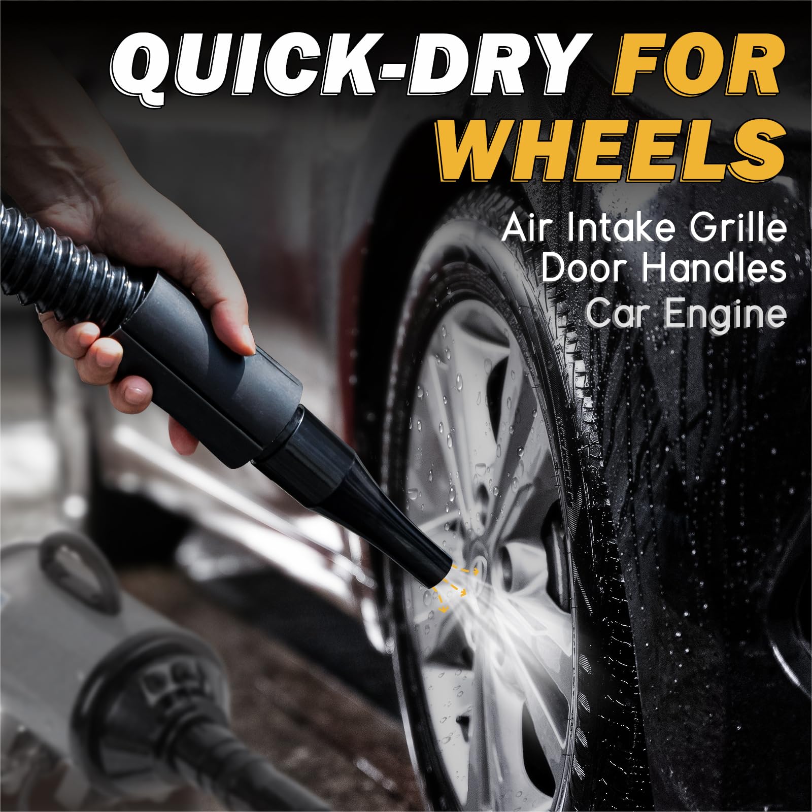 Car Dryer Air Blower - 2-Speed Adjustable Motorcycle & Pet Dryer with 16ft Hose & 140°F High Heat | Perfect for Vehicle Detailing, Motorcycle Cleaning & Pet Grooming at Home