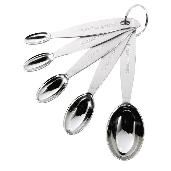 Cuisipro Premium Stainless Steel Measuring Spoon Set - 6-Piece Kitchen Utensils for Baking & Cooking | Accurate Liquid & Dry Ingredient Measurement | Dishwasher Safe