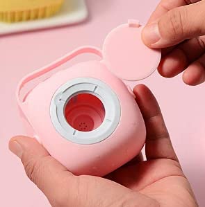 Silicone Body Bath Brush with Shampoo Dispenser - Soft Exfoliating Scrubber for Shower & Spa, Gentle Skin Cleansing (Pink) - Perfect for Back Scrubbing, Exfoliation & Luxury Bath Time Relaxation