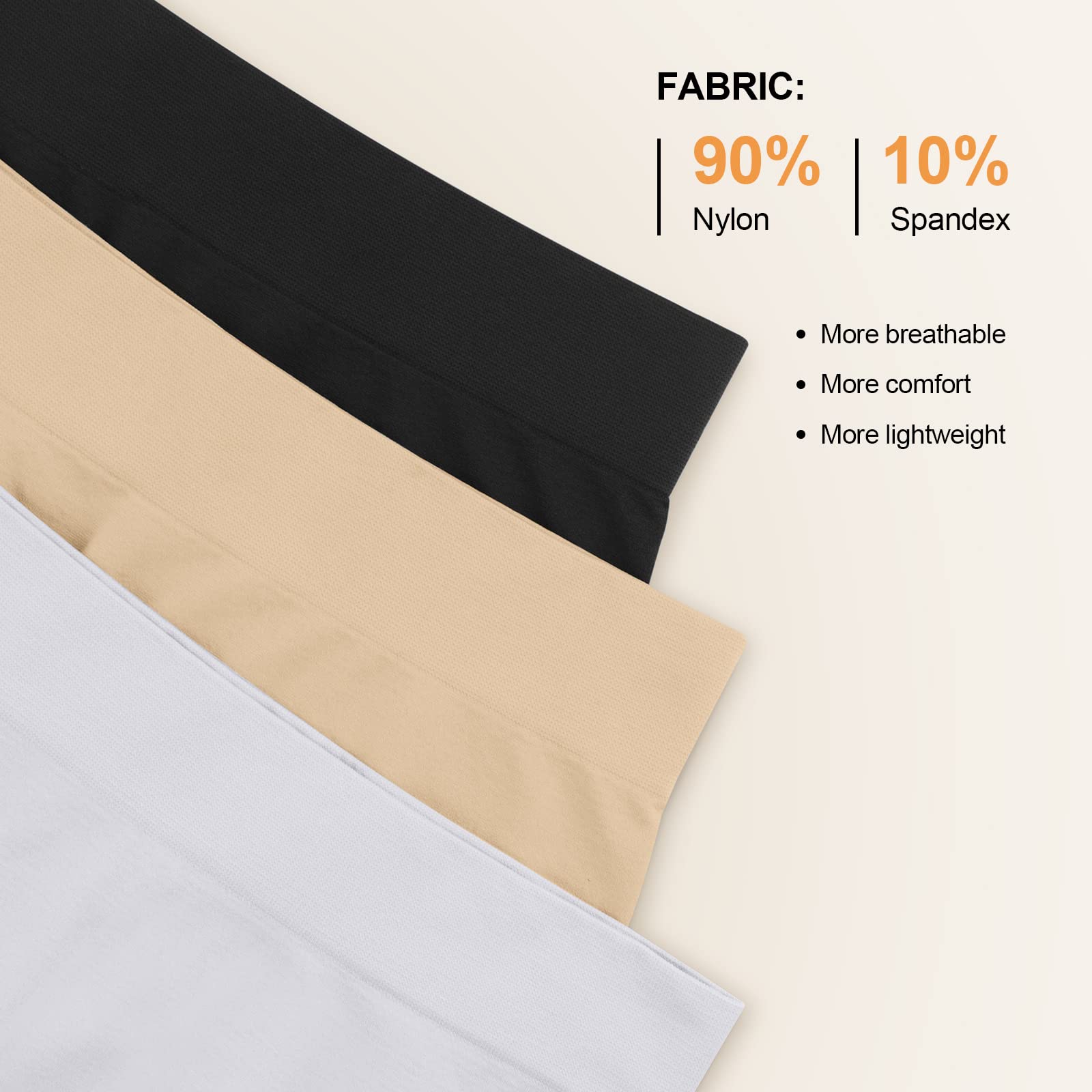 3 Pack Women's Slip Shorts - Seamless Anti-Chafing Boyshorts Under Dress for Comfort & Coverage | Perfect for Dresses, Skirts, Workouts & Everyday Wear