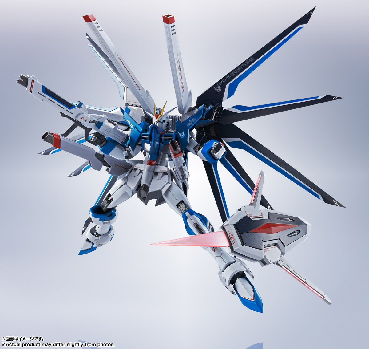 Bandai Metal Robot Spirits Gundam Seed Freedom STTS 909 Rising Freedom Gundam Action Figure - High-Quality Collectible Model Kit for Anime Fans & Gundam Enthusiasts - Perfect for Display, Photography, and Role-Playing Battles