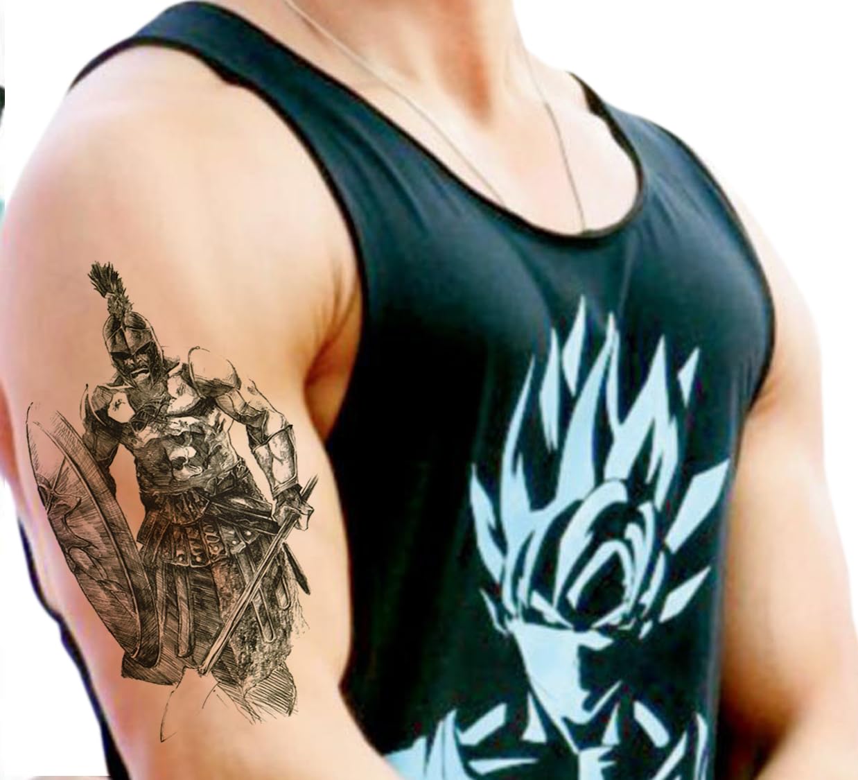 Waterproof Temporary Tattoo Stickers for Men & Women - 3D Realistic Flowers, Butterflies, Stars, Wolves & Armband Designs (21x15cm) | Perfect for Parties, Halloween Costumes & Fashion Accessories