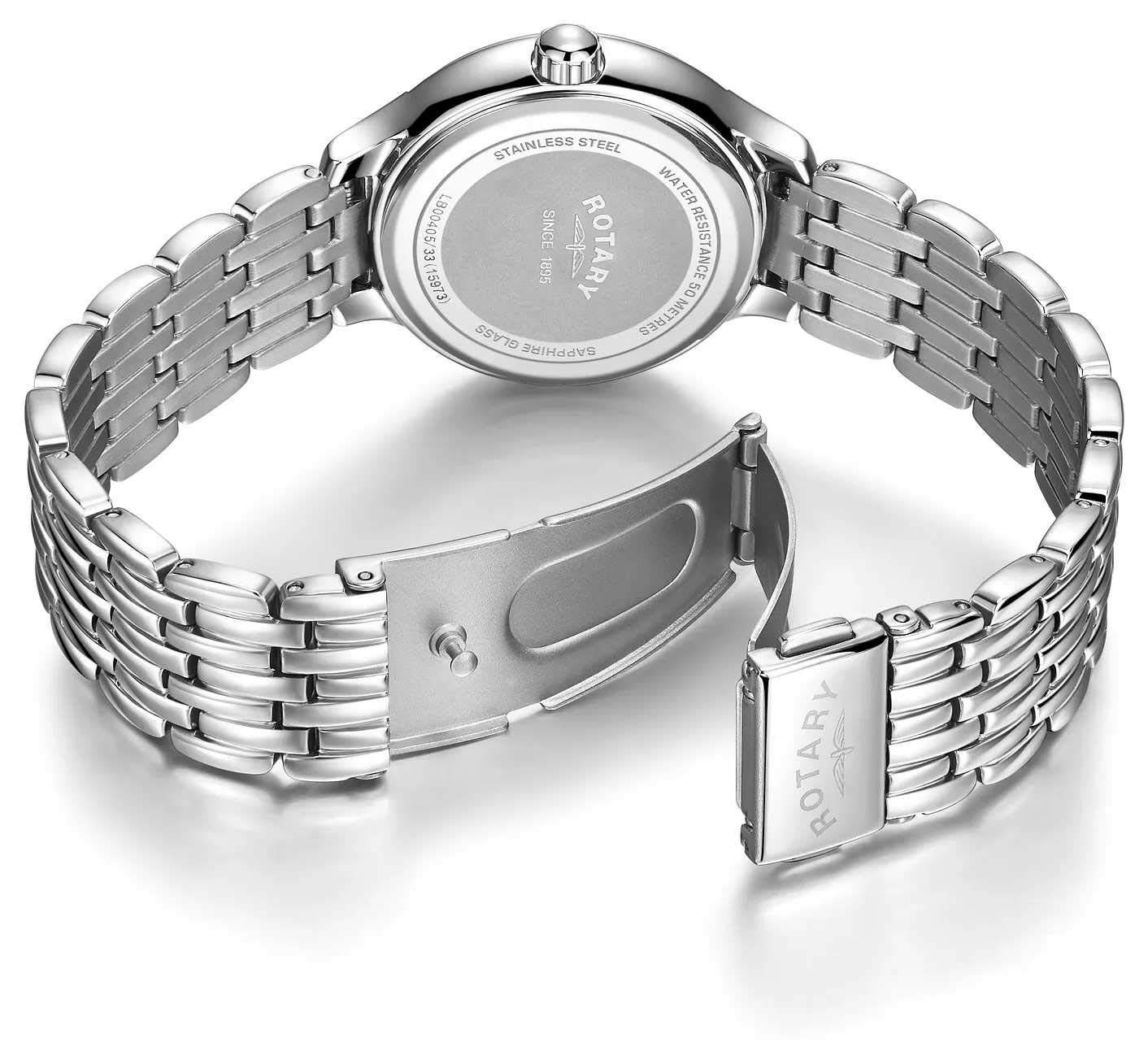 Classic Women's Rotary Quartz Watch - Stainless Steel Strap for Office & Casual Wear