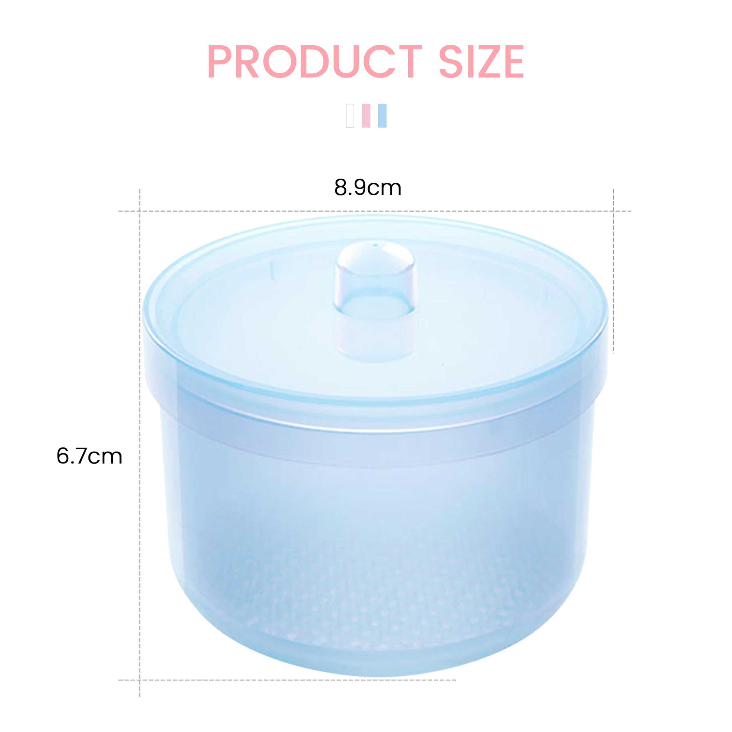 Professional Nail Art Tools Cleaner Storage Box - Organize Nail Drill Bits, Clippers, Cutters & Tweezers with Alcohol Soaking Cleaner | Portable Nail Salon Accessories Case for Home & Travel (Blue)