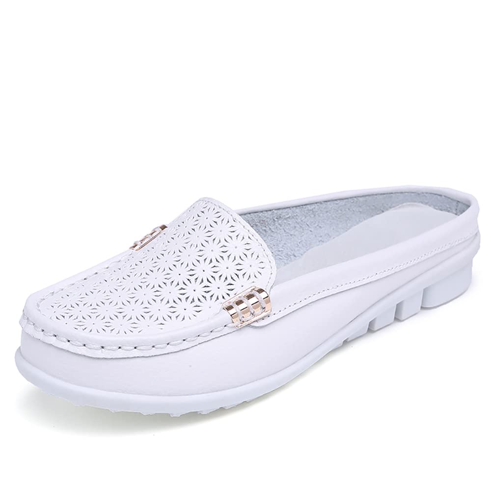 ANYWELL Women's Closed Toe Backless Mules & Clogs - Fashion Casual Slip-On High Heel Sandals & Loafers for Girls and Ladies | Perfect for Office, Shopping & Daily Wear