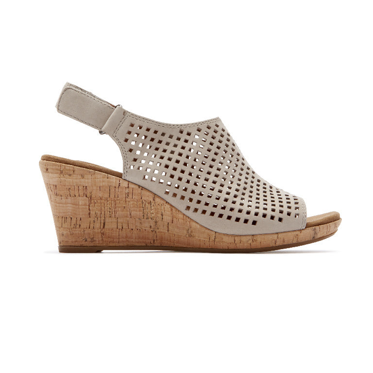 Women's Briah Perforated Slingback Sandals - Comfortable Summer Dress Shoes for Casual Outings & Beach Vacations