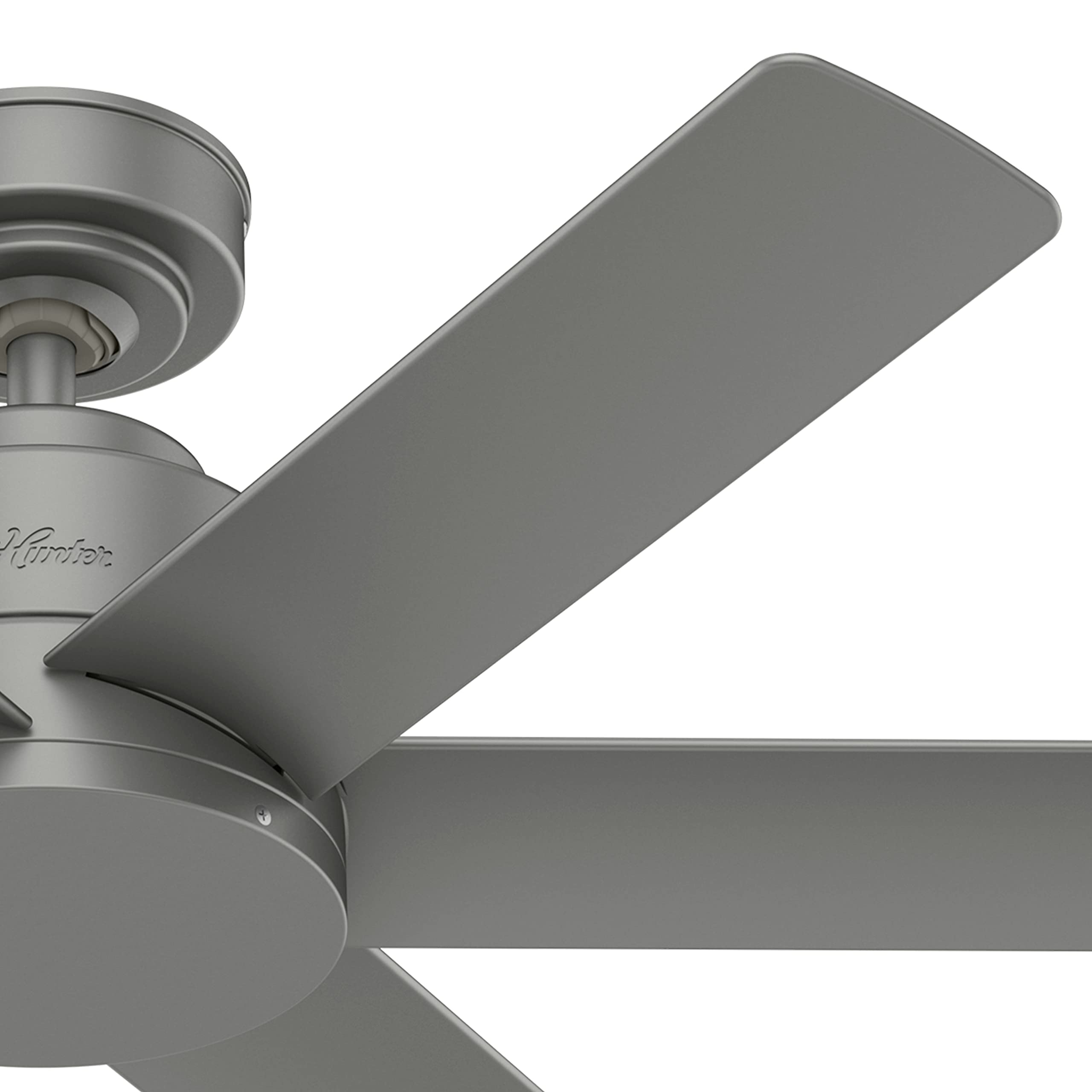 Hunter Fan 44 Inch Matte Silver Outdoor Ceiling Fan with 6 Blades - Weather Resistant, Energy Efficient - Perfect for Patio, Deck, Porch & Covered Outdoor Spaces (Renewed)