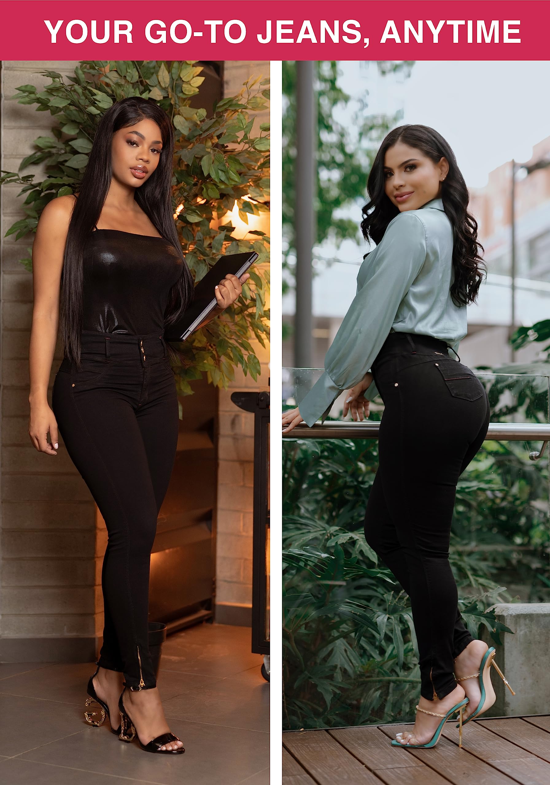 LT.ROSE High Waisted Butt Lifting Jeans for Women - Perfect for Casual & Night Out