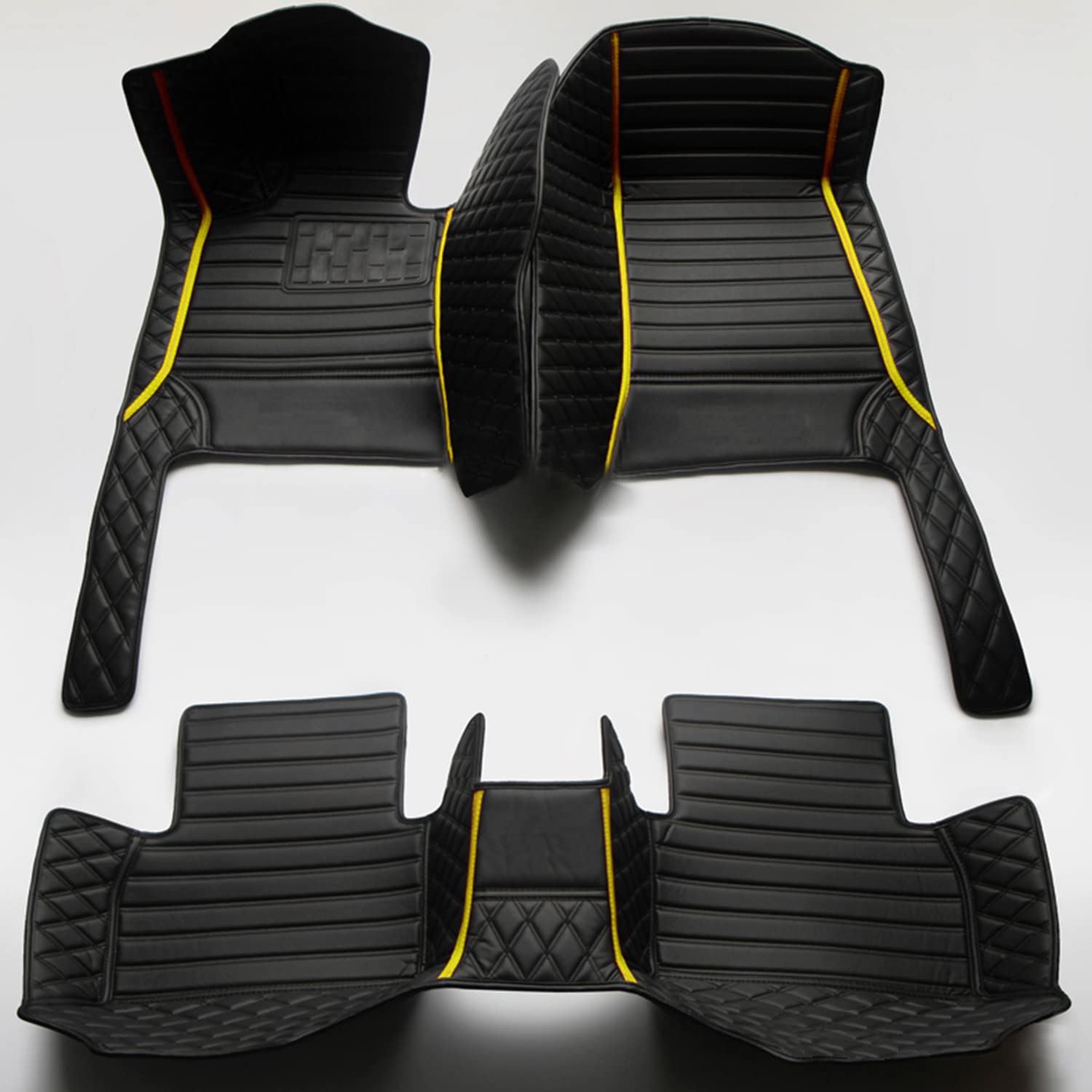 Custom Fit All-Weather Floor Mats & Cargo Liners for Ford Mustang 2006-2020 - Waterproof Leather Trim with Logo - Perfect for Daily Driving, Road Trips & Car Protection