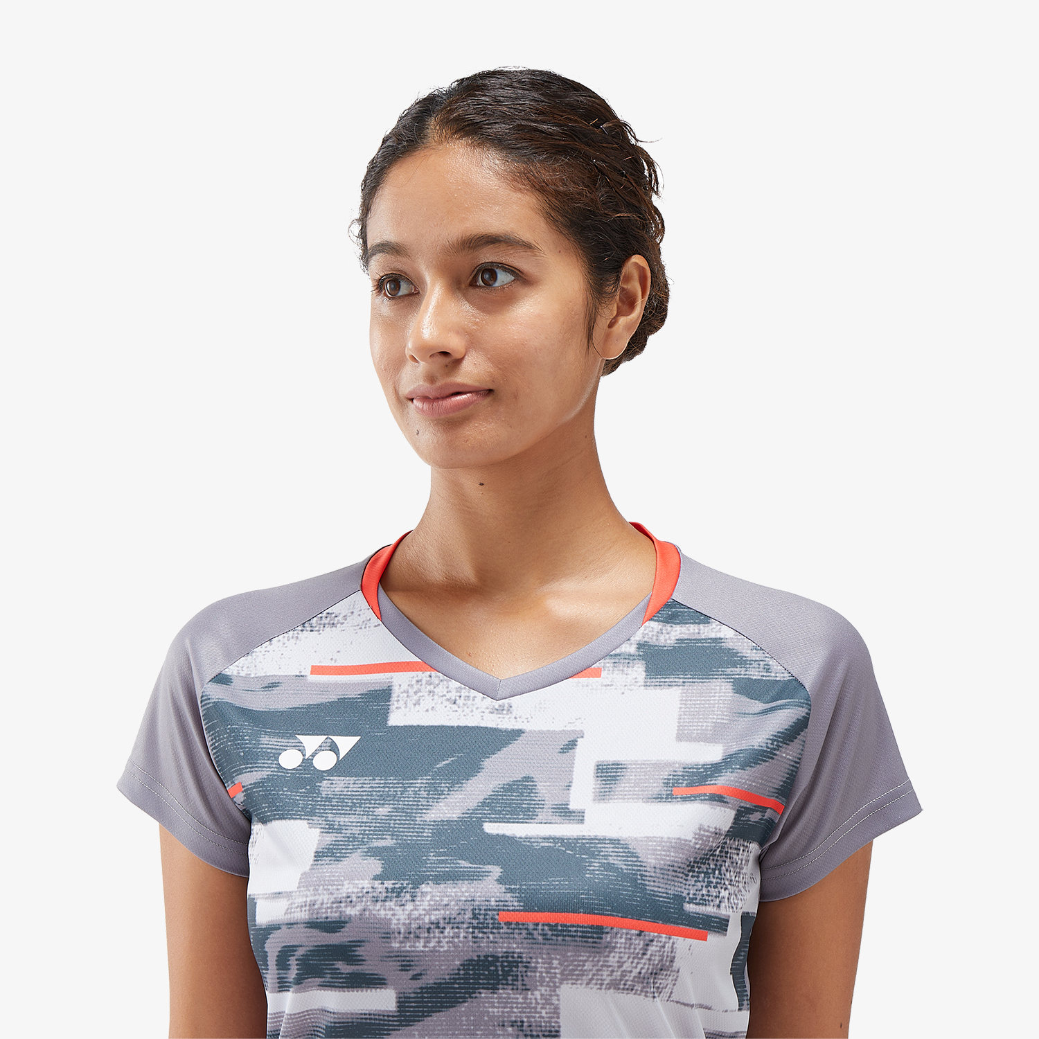 Yonex YW0034 Women's Crew Neck T-Shirt - Lightweight Breathable Activewear for Tennis, Gym & Casual Wear (Gray)
