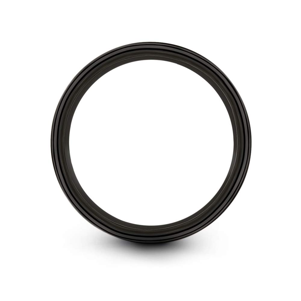 Premium Tungsten Carbide Wedding Band Ring - 10mm Blue & Black Center Line - Flat Cut Brushed & Polished Finish - Custom Engraved for Men & Women - Perfect for Anniversaries, Engagements & Everyday Wear