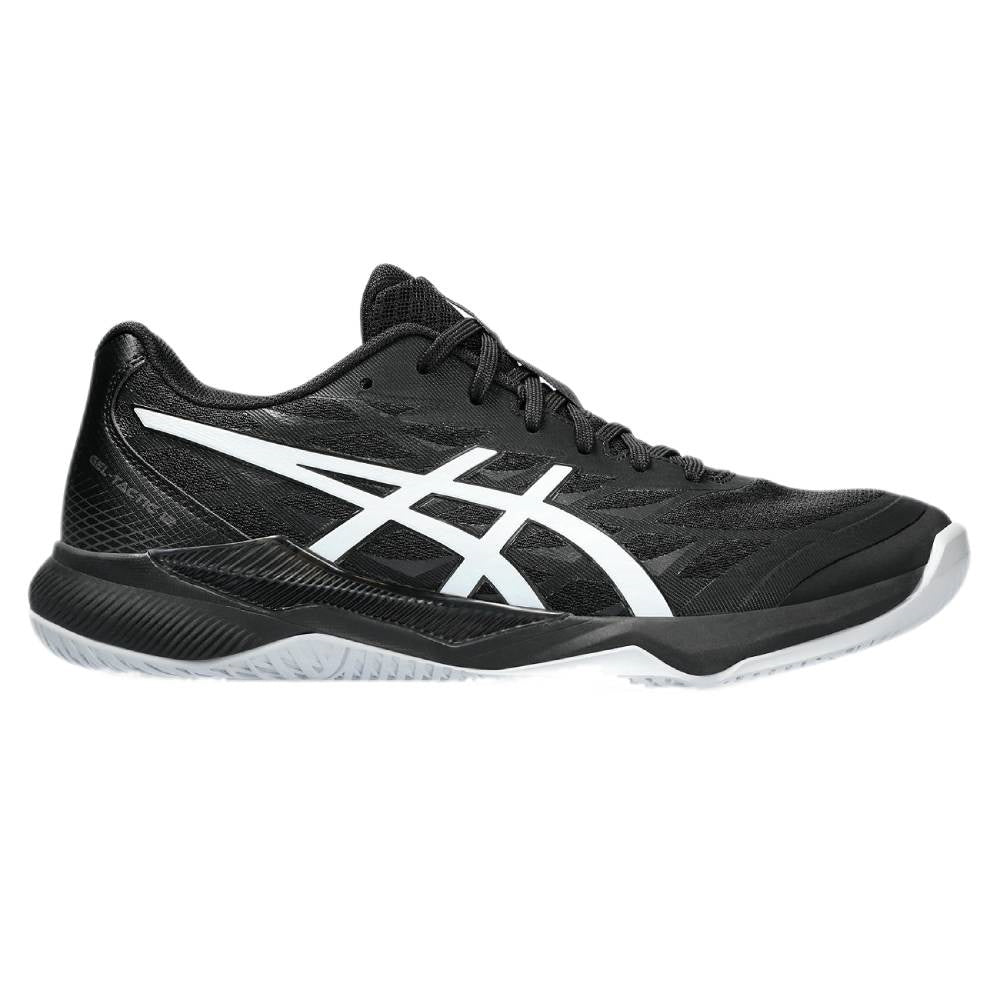 ASICS Gel Tactic 12 Men's Volleyball Shoes - Indoor Court Badminton Squash Shoes for Men - Lightweight Non-Marking Rubber Sole (Black/White) - Perfect for Gym, Sports & Training