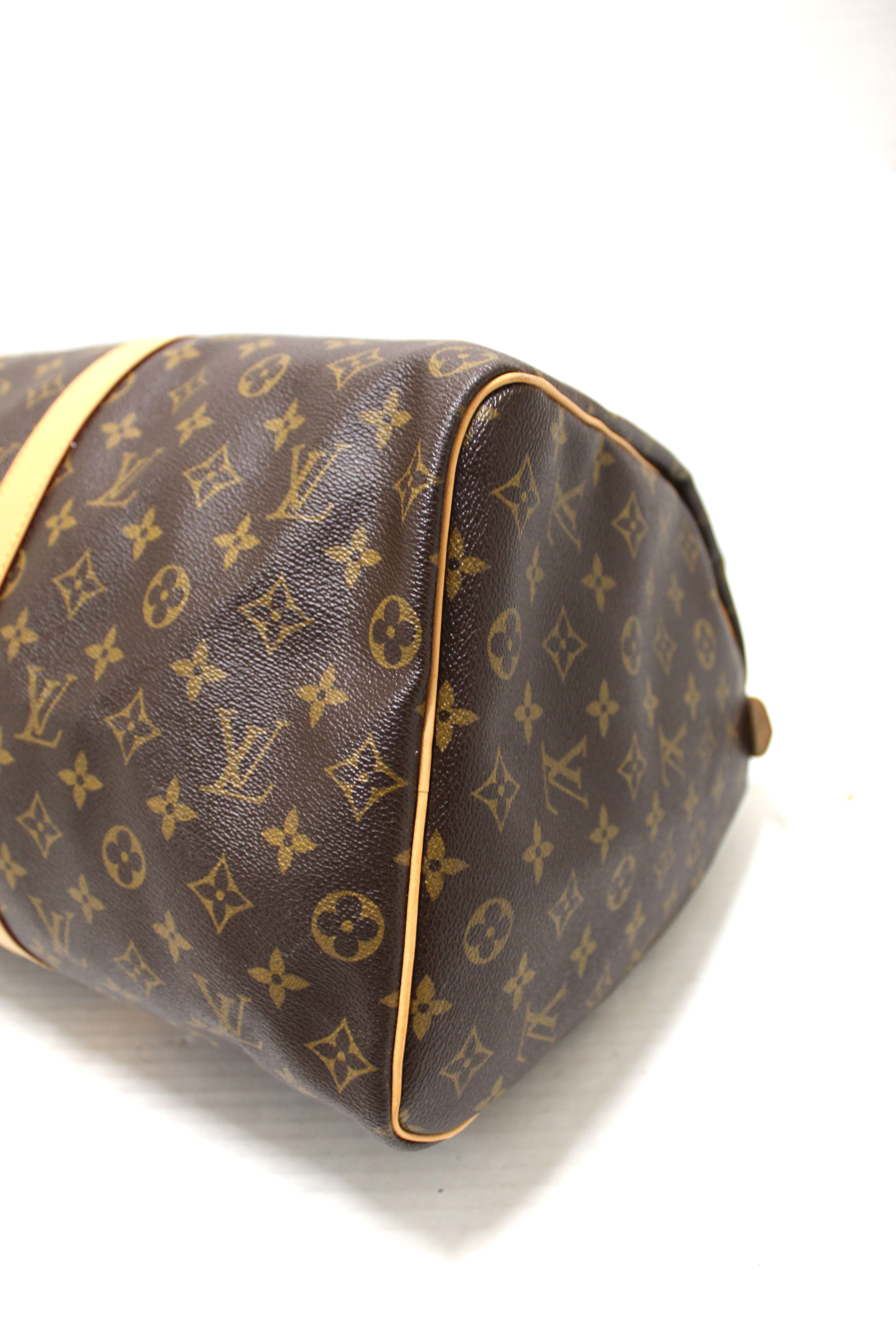 Authentic Louis Vuitton Monogram Keepall 50 Duffle Bag - Luxury Travel Carry-On for Weekend Getaways & Business Trips