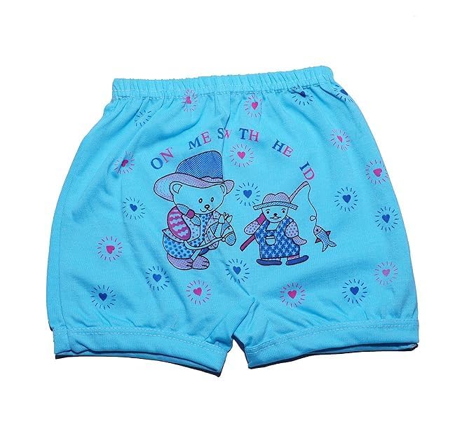 **SSE Baby Boys & Girls Unisex 100% Cotton Printed Bloomers & Panties Combo Pack of 12 - Soft, Breathable & Comfortable for Daily Wear, Playtime & Sleep**