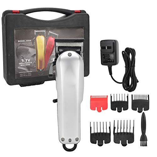 Professional Electric Hair Clipper & Trimmer - Salon-Grade Hair Cutting Tool with No Burrs, Efficient & Precise for Barbers, Stylists & Home Use (Silver) - Perfect for Hair Salons, DIY Haircuts & Personal Grooming