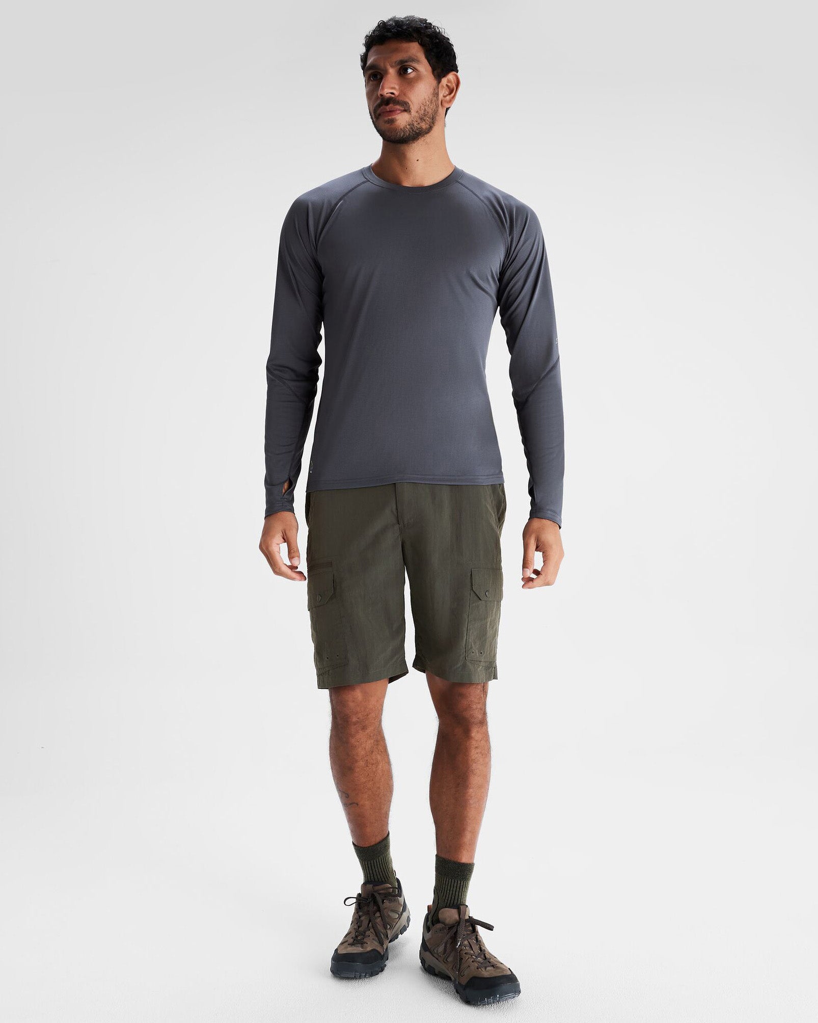 Men's SUN Stopper LT Long Sleeve UV Protection Shirt - Mid Navy Blue | Outdoor Hiking, Fishing & Summer Sun Protection