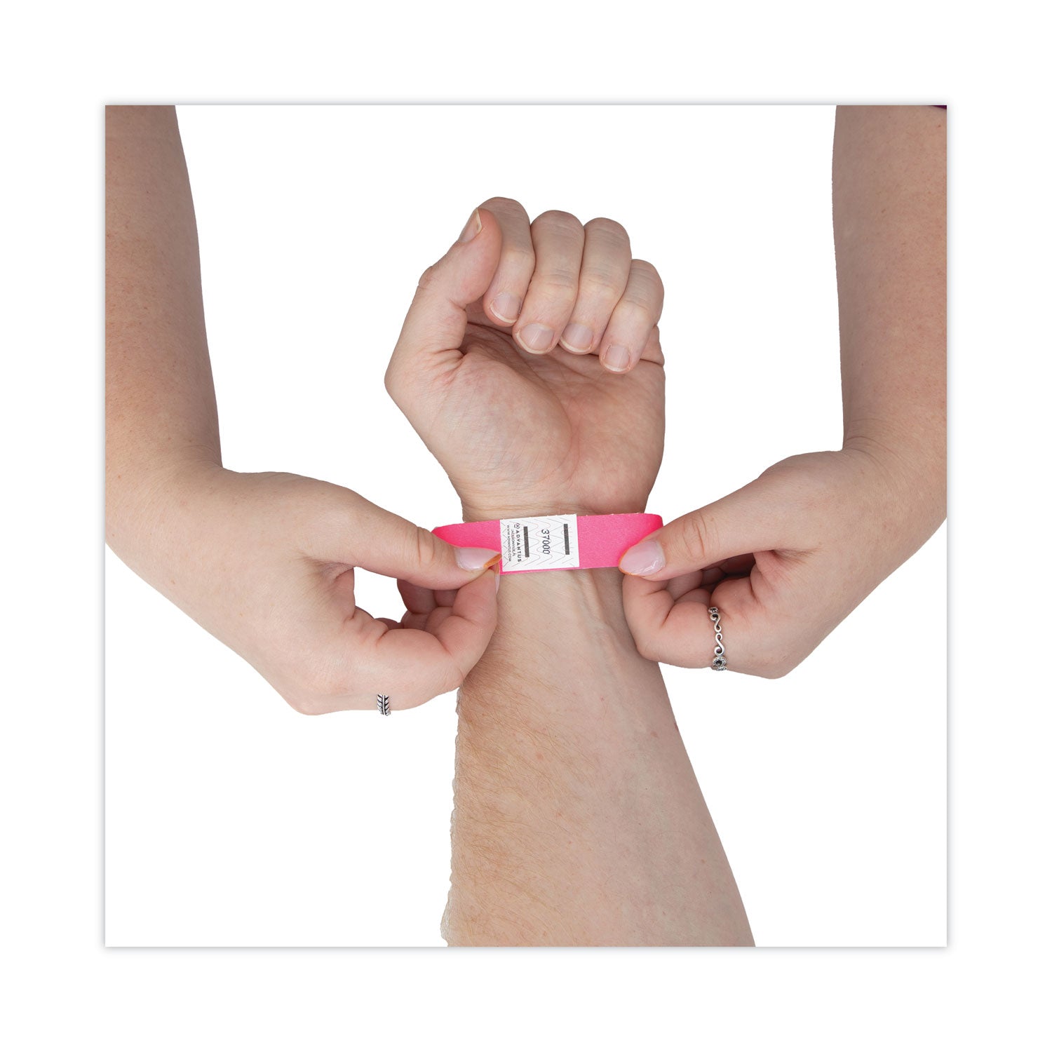 Advantus Sequentially Numbered Neon Pink Crowd Control Wristbands - 9.75 x 0.75 Inches, Pack of 500 | Perfect for Events, Concerts, Festivals and VIP Access Management