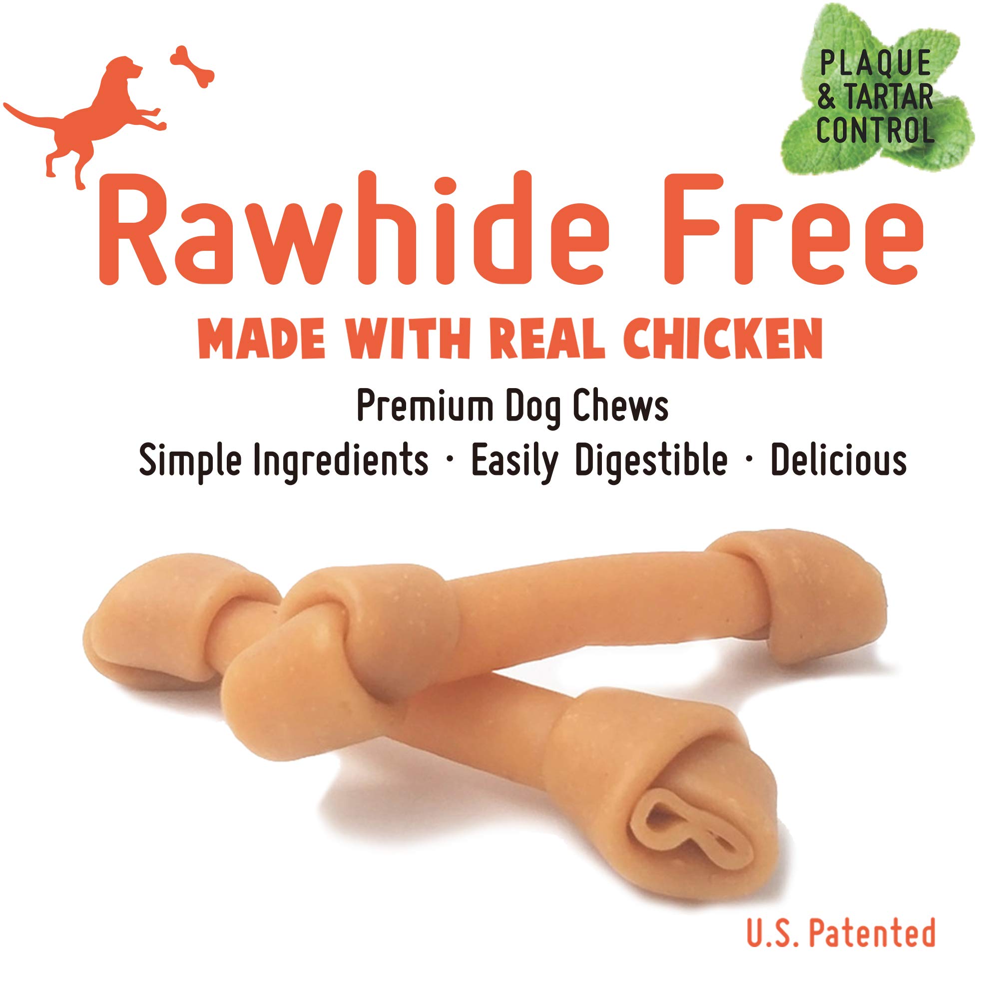 **Premium Peanut Butter Dog Chew Bones – Rawhide-Free, Gluten-Free, Limited Ingredient, Healthy & Digestible Treats (Mini 18-Pack) – Perfect for Training, Teething & Small Breeds**