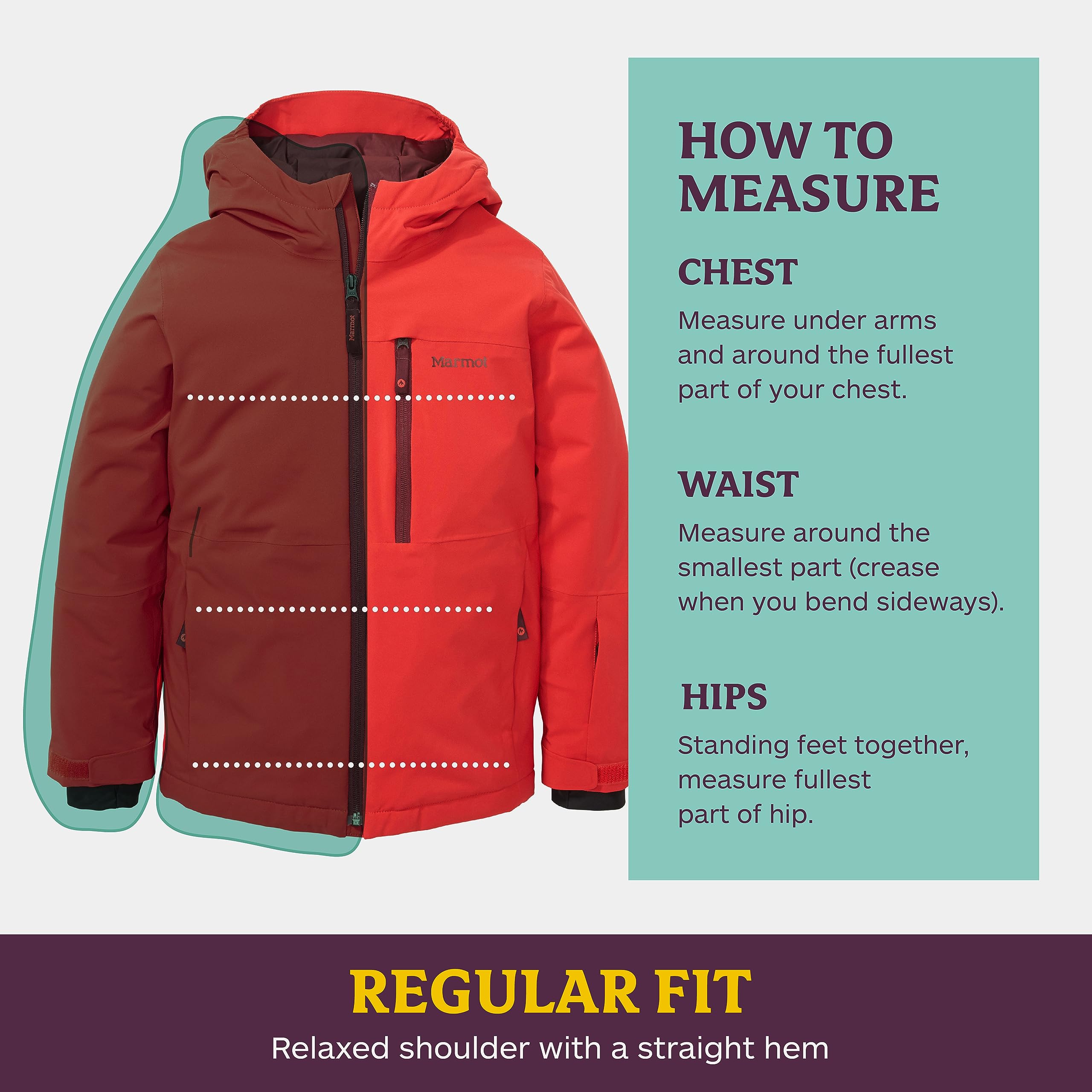 MARMOT Kids Snowline Jacket - Waterproof Winter Coat for Boys & Girls - Warm Insulated Snow Jacket for Skiing, Snowboarding & Outdoor Activities