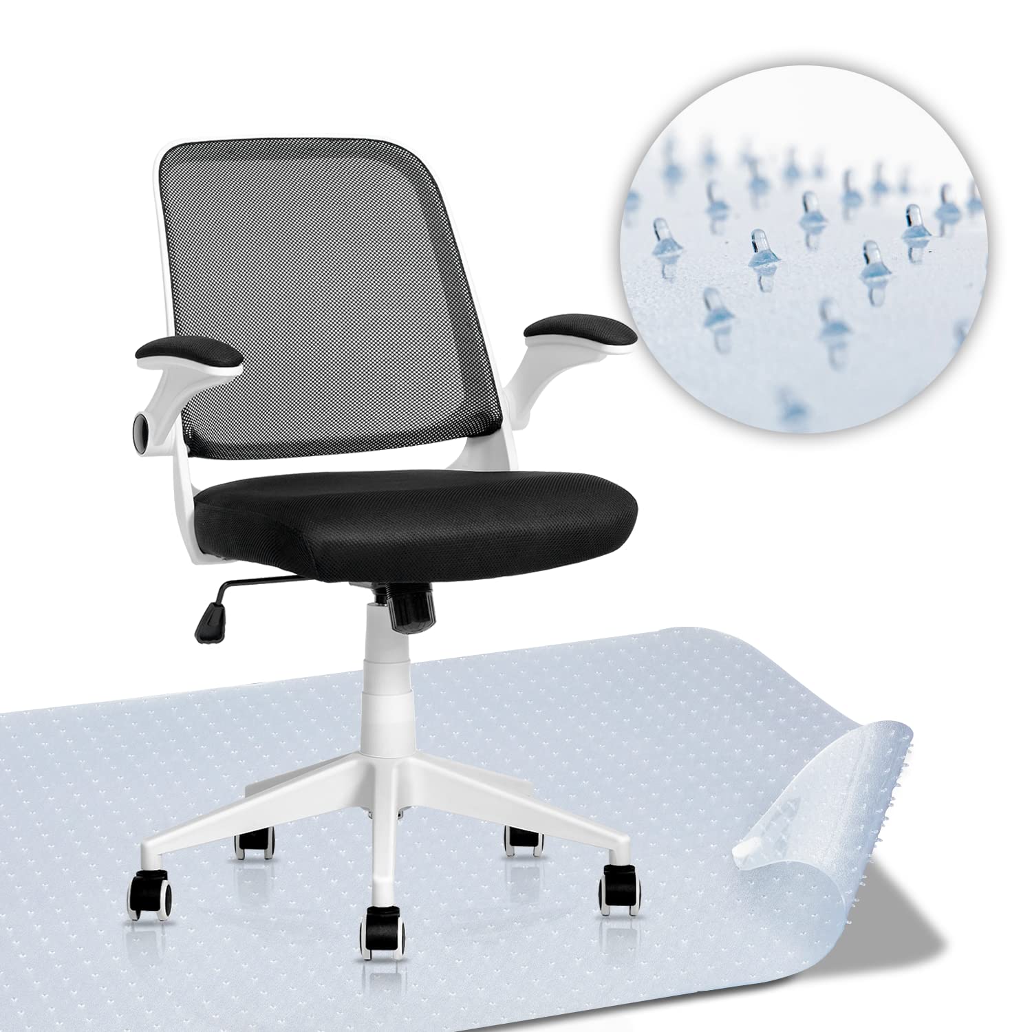 MoNiBloom Ergonomic Mesh Swivel Office Chair with Flip-Up Arms & Comfortable Seat - Includes 29