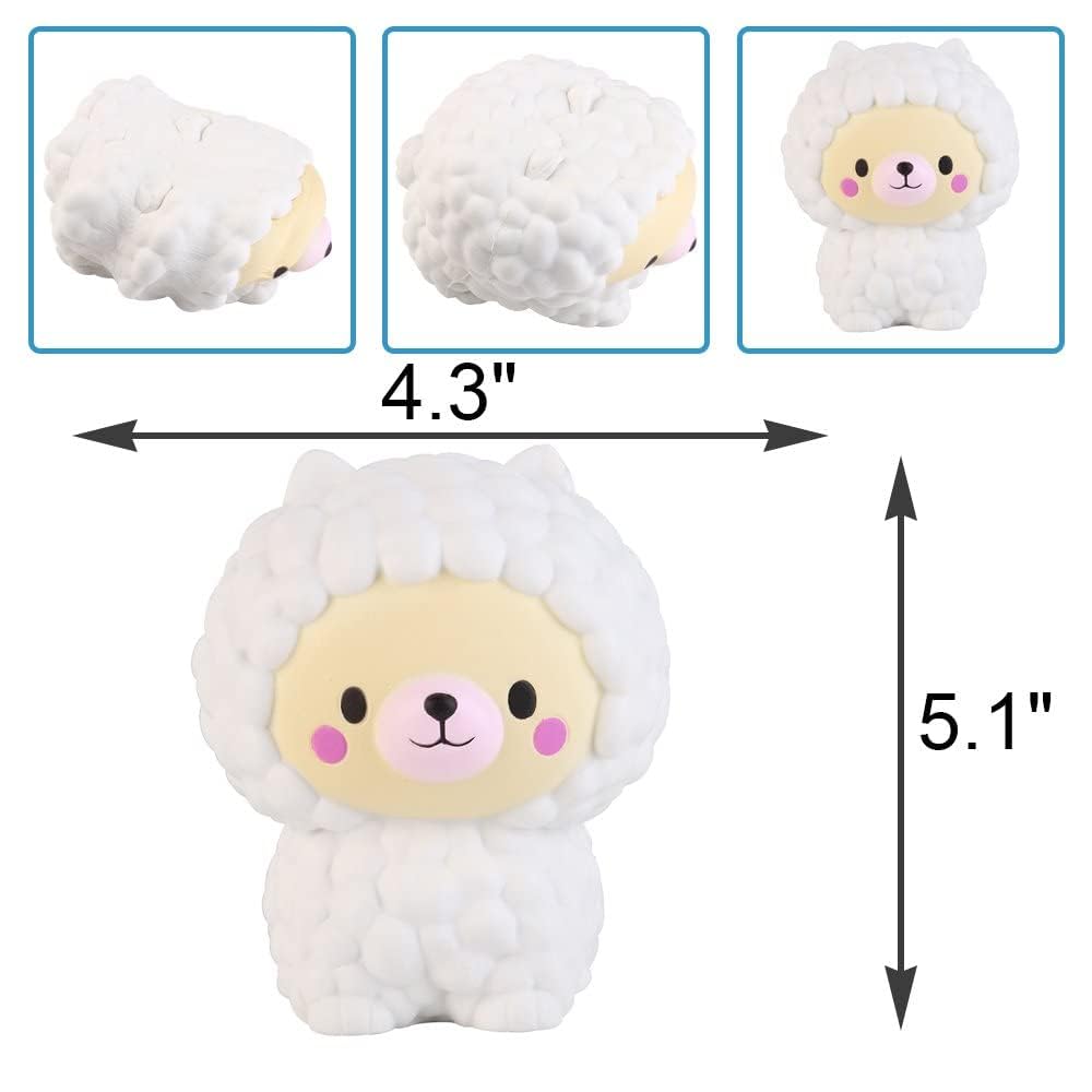 Jumbo Kawaii Sheep Bear Squishy Toy - Stress Relief for Kids & Adults