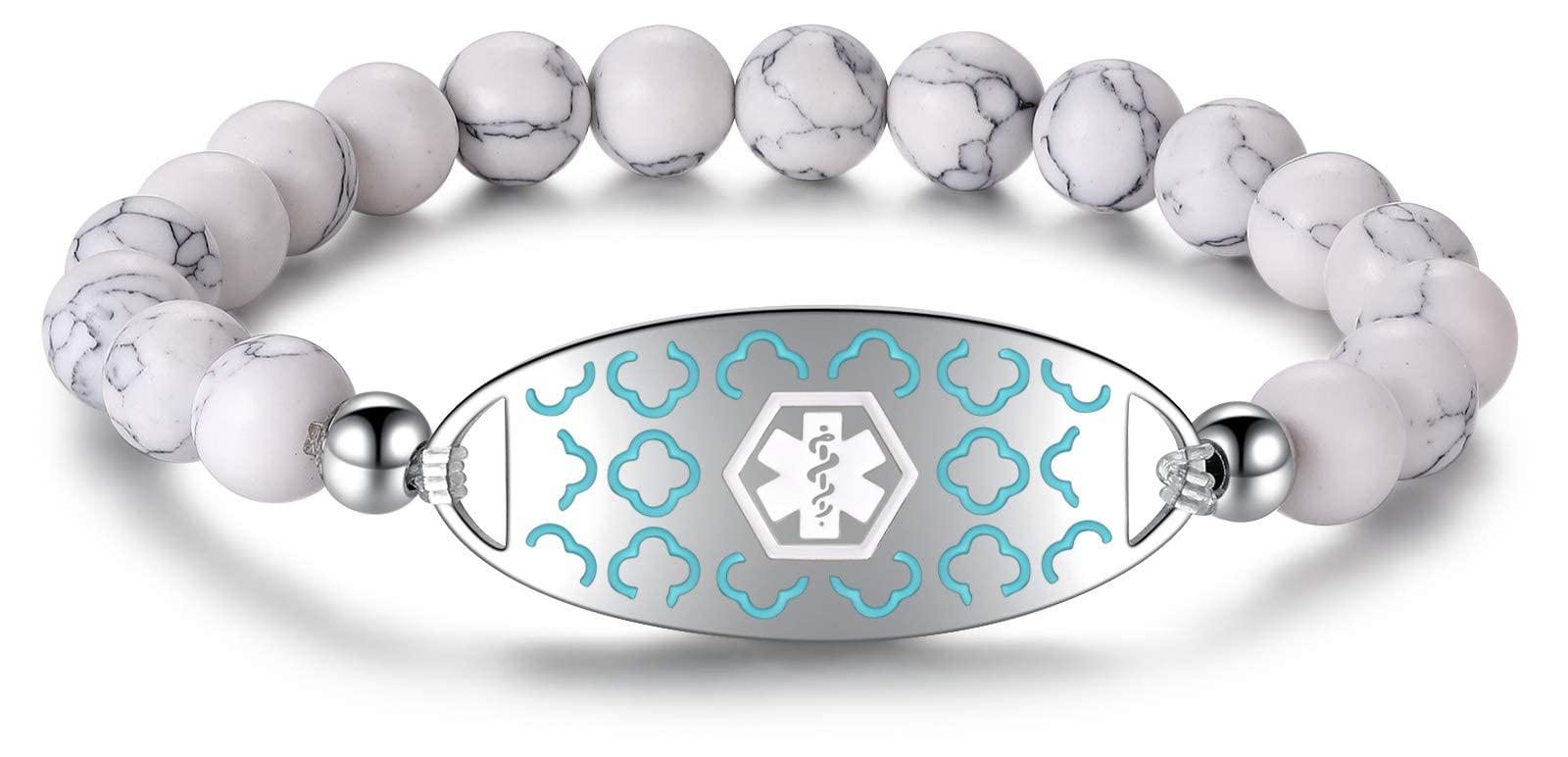 Custom Medical Alert Bracelet for Women - Free Engraved Stainless Steel ID Bracelet with 3-Layer Chain (5.5-8.5 Inch Adjustable) - Perfect for Allergies, Diabetes & Emergency Medical Identification