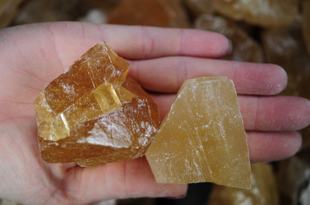 18 lbs AAA Grade Honey Calcite Rough Stones from Mexico - Natural Healing Crystals for Meditation, Home Decor & Jewelry Making