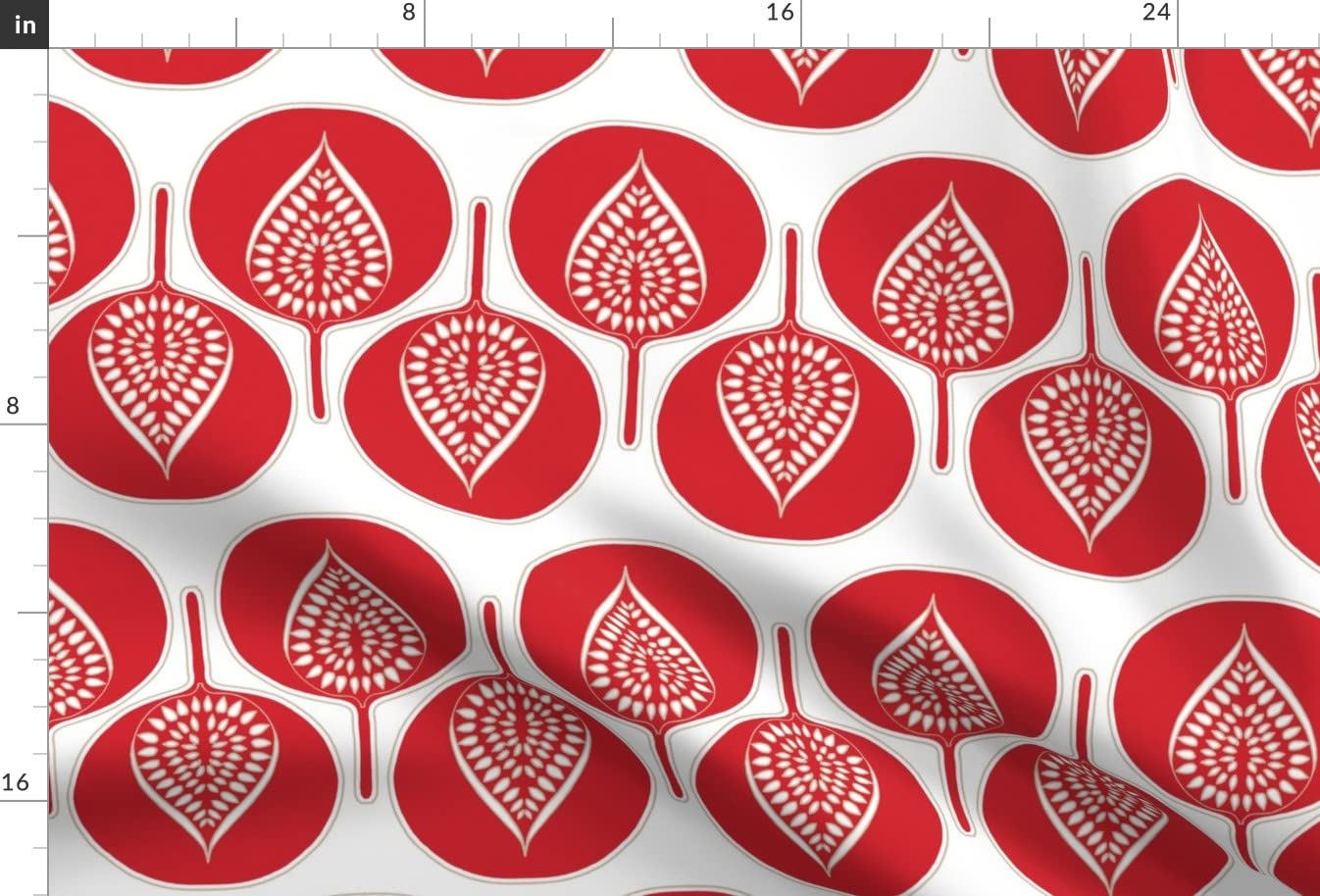 Tree Hearts Red Heart Leaf Printed Minky Fabric Fat Quarter - Soft Plush Fabric for Sewing Baby Blankets, Quilt Backing & DIY Plush Toys - Perfect for Nursery Decor & Handmade Gifts