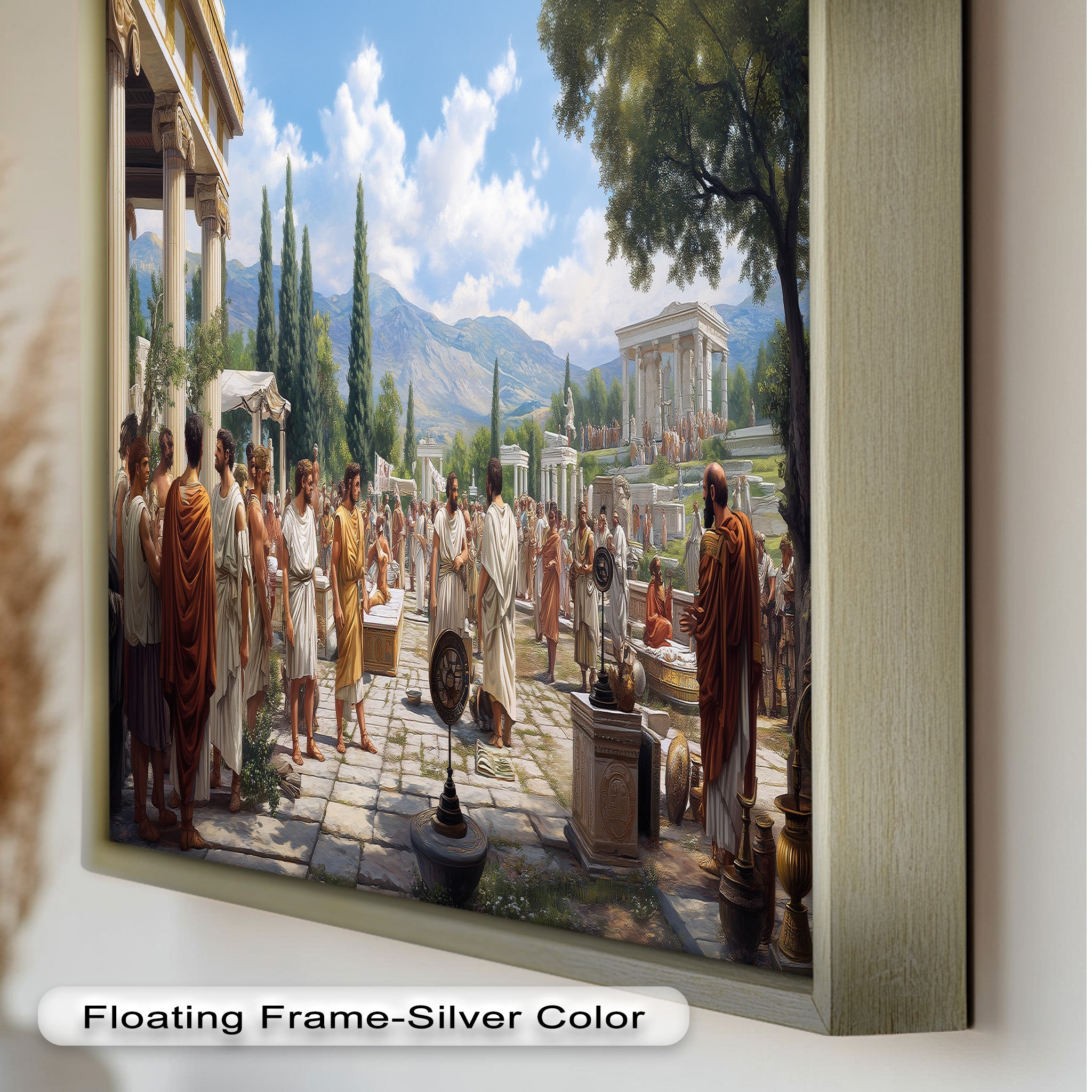 Agora of the Ancients - Greek Mythology Oil Painting Wall Art for Home Decor, Office & Gift