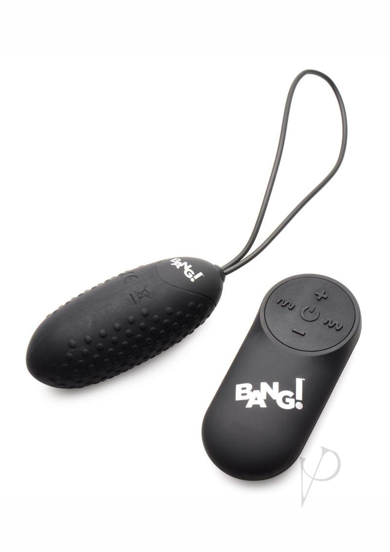 28X Nubbed Rechargeable Silicone Egg with Remote Control - Powerful Personal Massager for Relaxation & Intimate Pleasure - Perfect for Couples & Solo Use (Black)