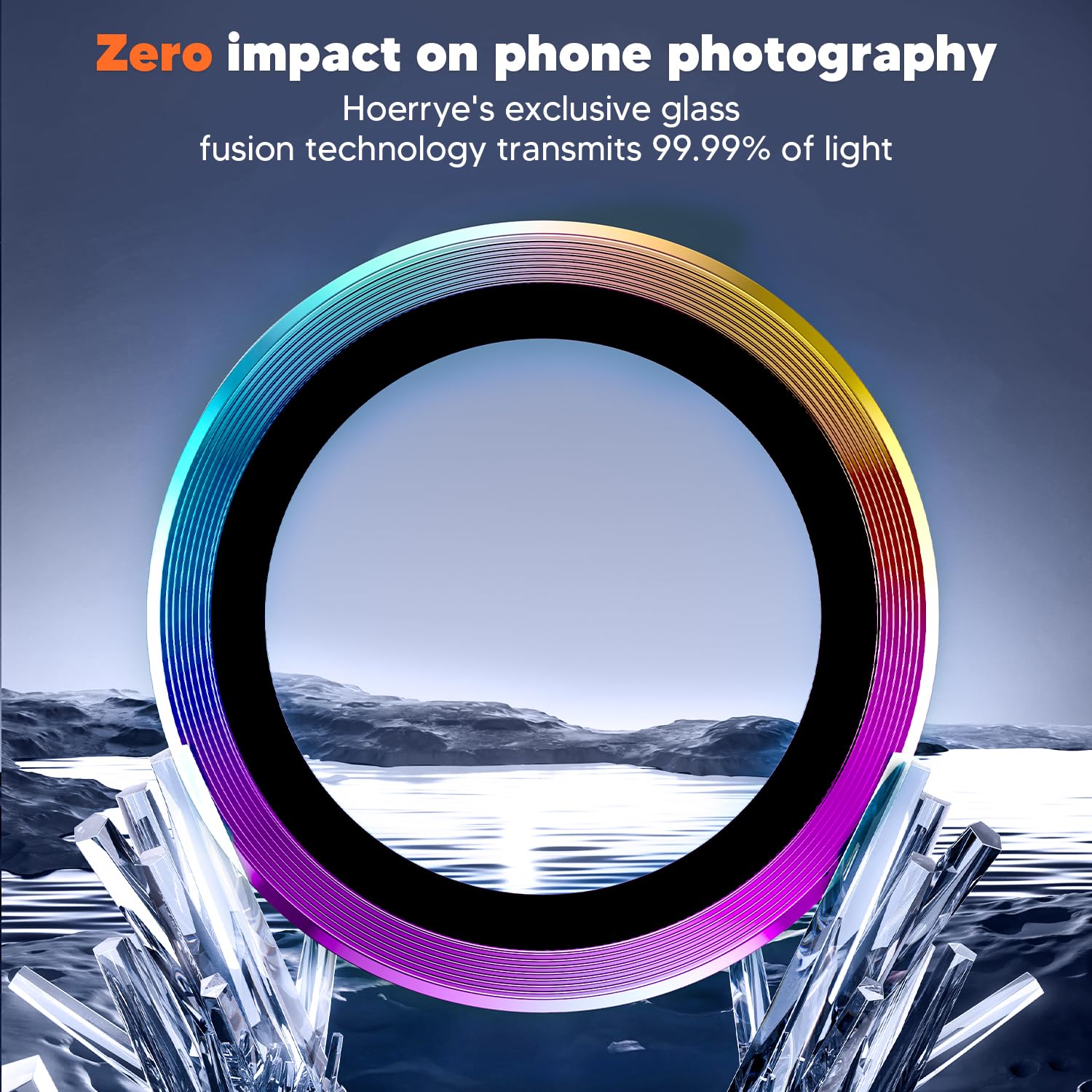 Hoerrye Camera Lens Protector for Samsung Galaxy S24 Ultra - Case-Friendly 9H Tempered Glass, Ultra HD Clarity, Anti-Scratch & Military-Grade Drop Protection (Space Titanium) - Perfect for Outdoor Adventures, Travel & Daily Protection