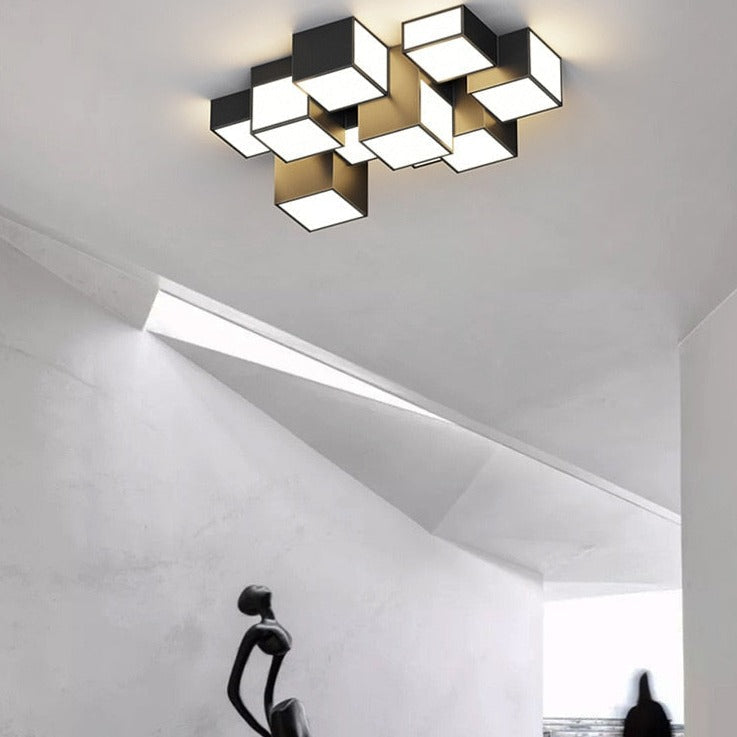 Modern Cube Ceiling Light Fixture - Energy Efficient LED Lighting for Living Room, Bedroom & Office - Stylish Home Decor & Ambient Lighting Solution