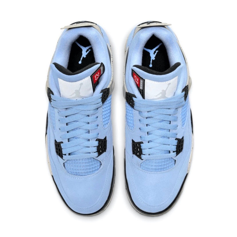 Air Jordan 4 Retro UNC University Blue Black White Basketball Shoes - Men's Sneakers for Casual Wear & Street Fashion