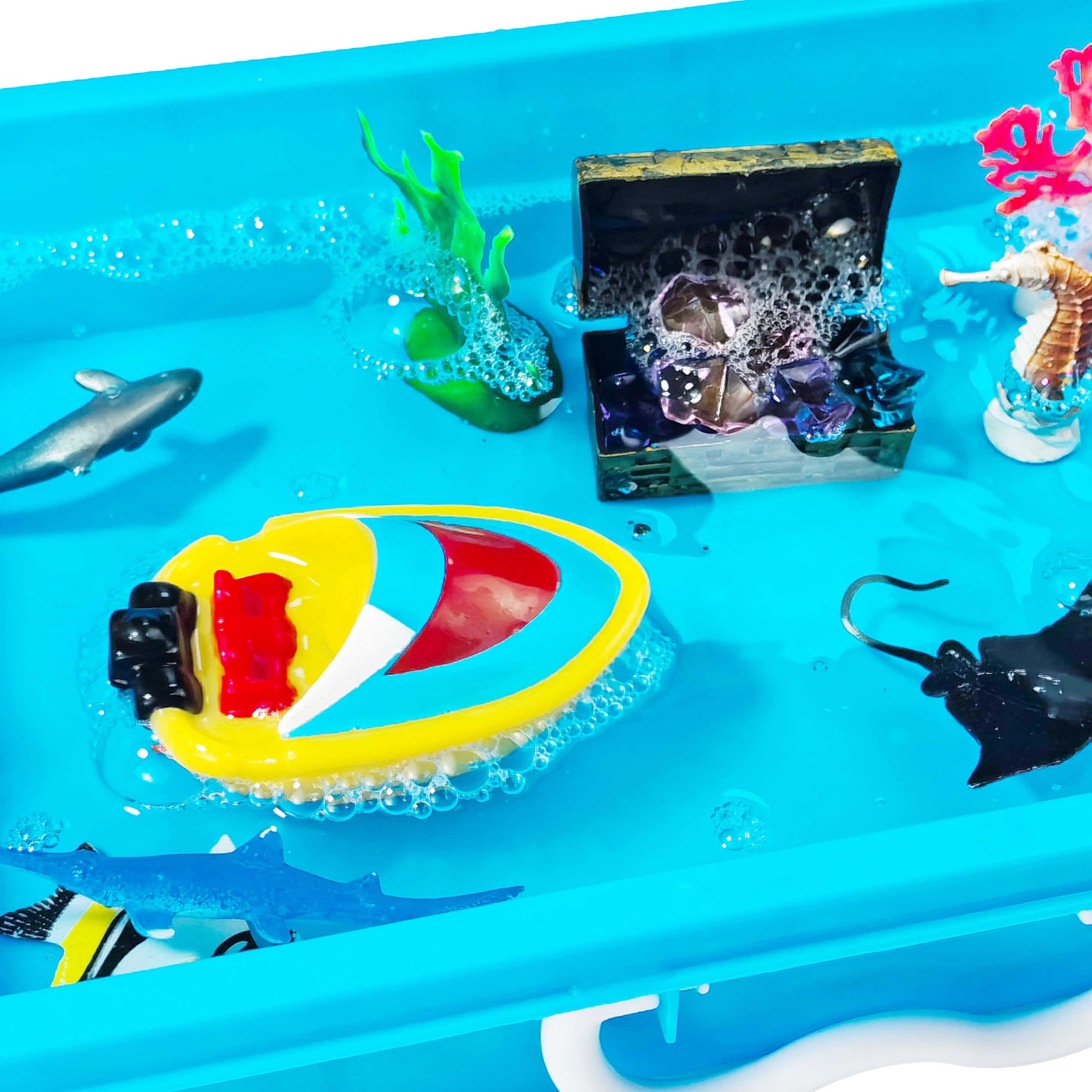 Ocean Sensory Bin Toys for Toddlers - Sea Animal Water Play Set for Kids Ages 3-8, Sensory Toys for Boys & Girls - Perfect for Sandbox Play, Bath Time & Early Learning Activities