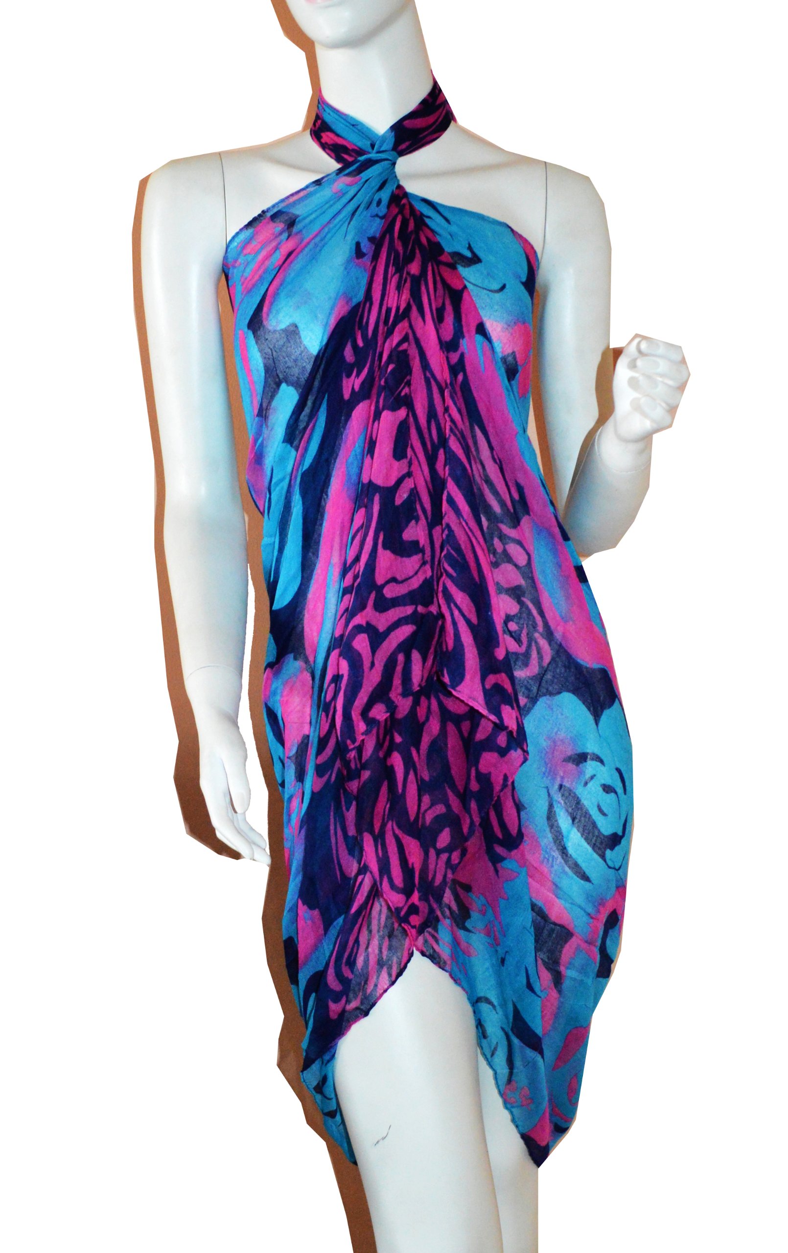 Elegant Rose Jewelry Pareo Scarf - Stylish Swimwear Cover Up for Beach, Pool & Summer Vacations