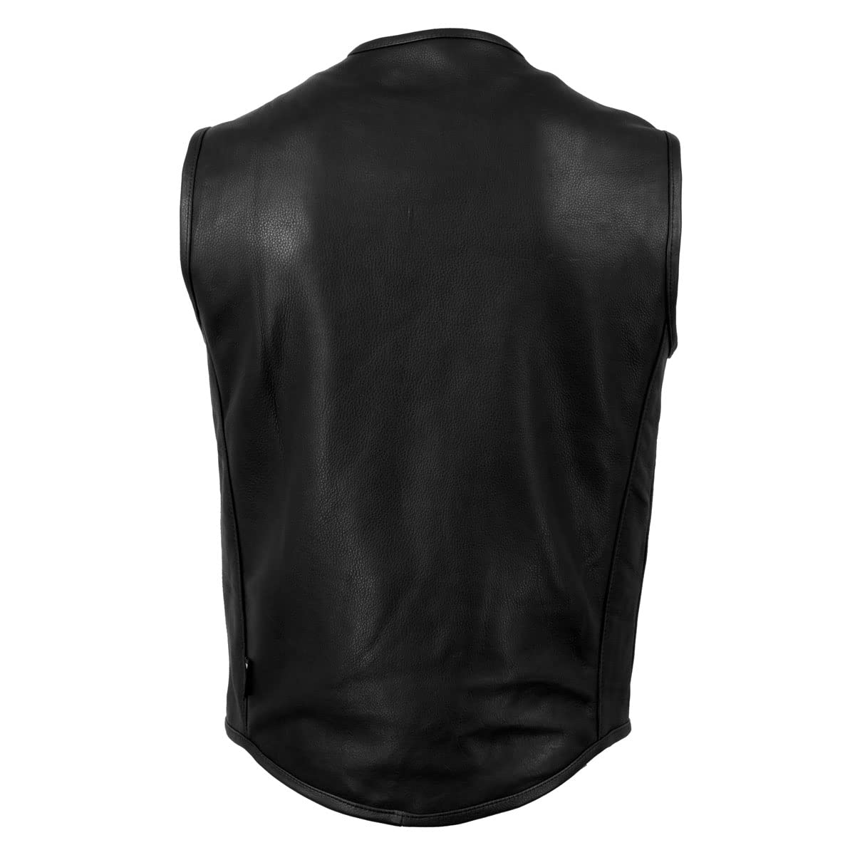 Premium Black Leather Motorcycle Vest for Men - Made in USA by Milwaukee Leather | Durable Biker Rider Vest for Harley, Cruiser & Adventure Riding