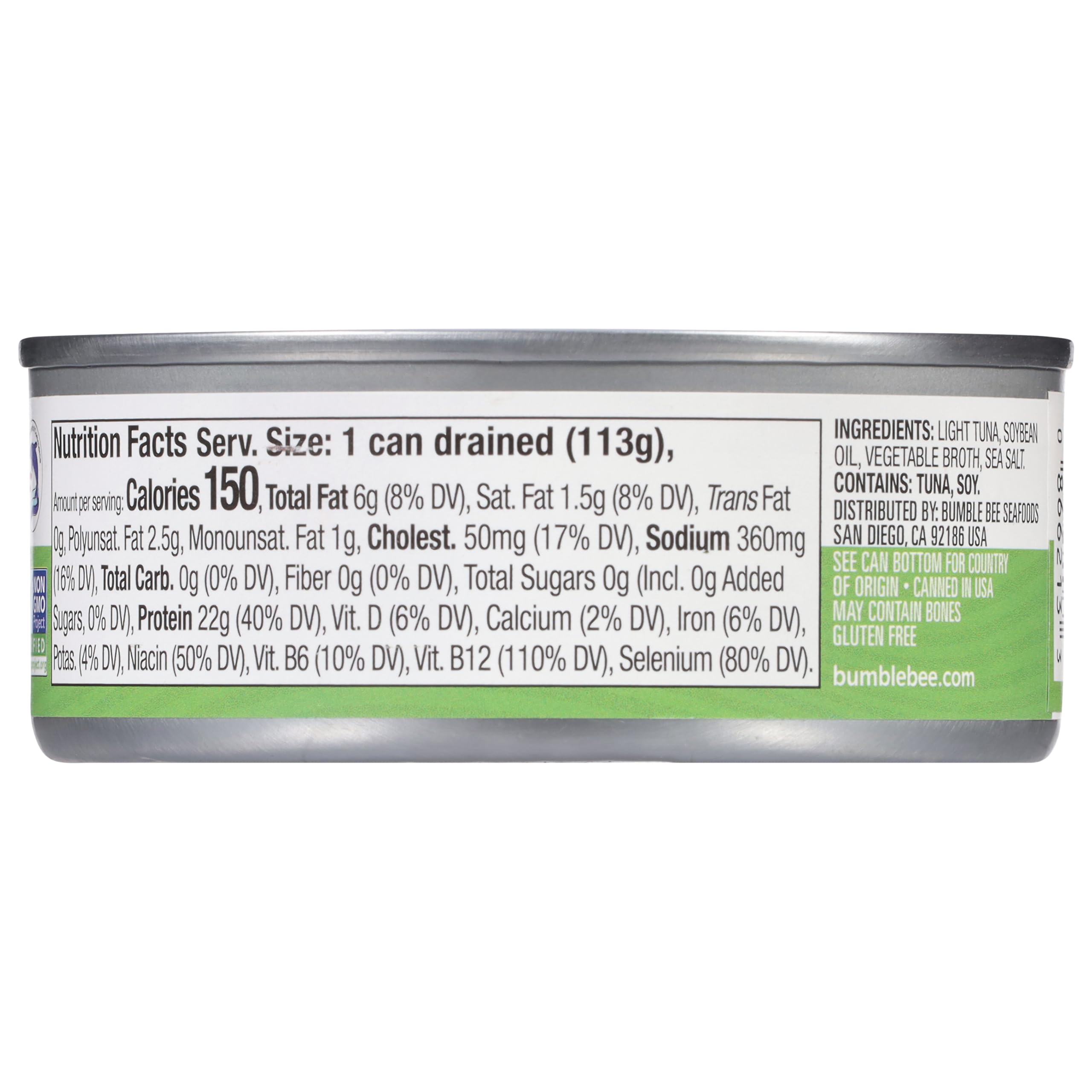 Bumble Bee Chunk Light Tuna in Oil - Wild Caught Skipjack Tuna, 5 oz Can (Pack of 12) | High Protein 22g per Serving | MSC Certified Sustainable, Non-GMO, Gluten Free, Kosher Seafood | Perfect for Salads, Sandwiches & Quick Meals