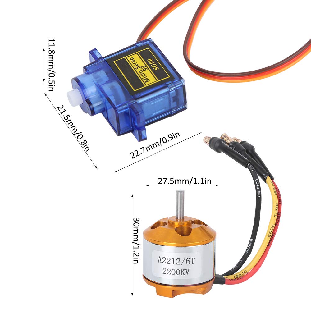 Premium RC A2212 2200KV Brushless Motor with 30A ESC Speed Controller - High Performance for RC Drones, Airplanes & DIY Projects - Perfect for Hobbyists and Professionals