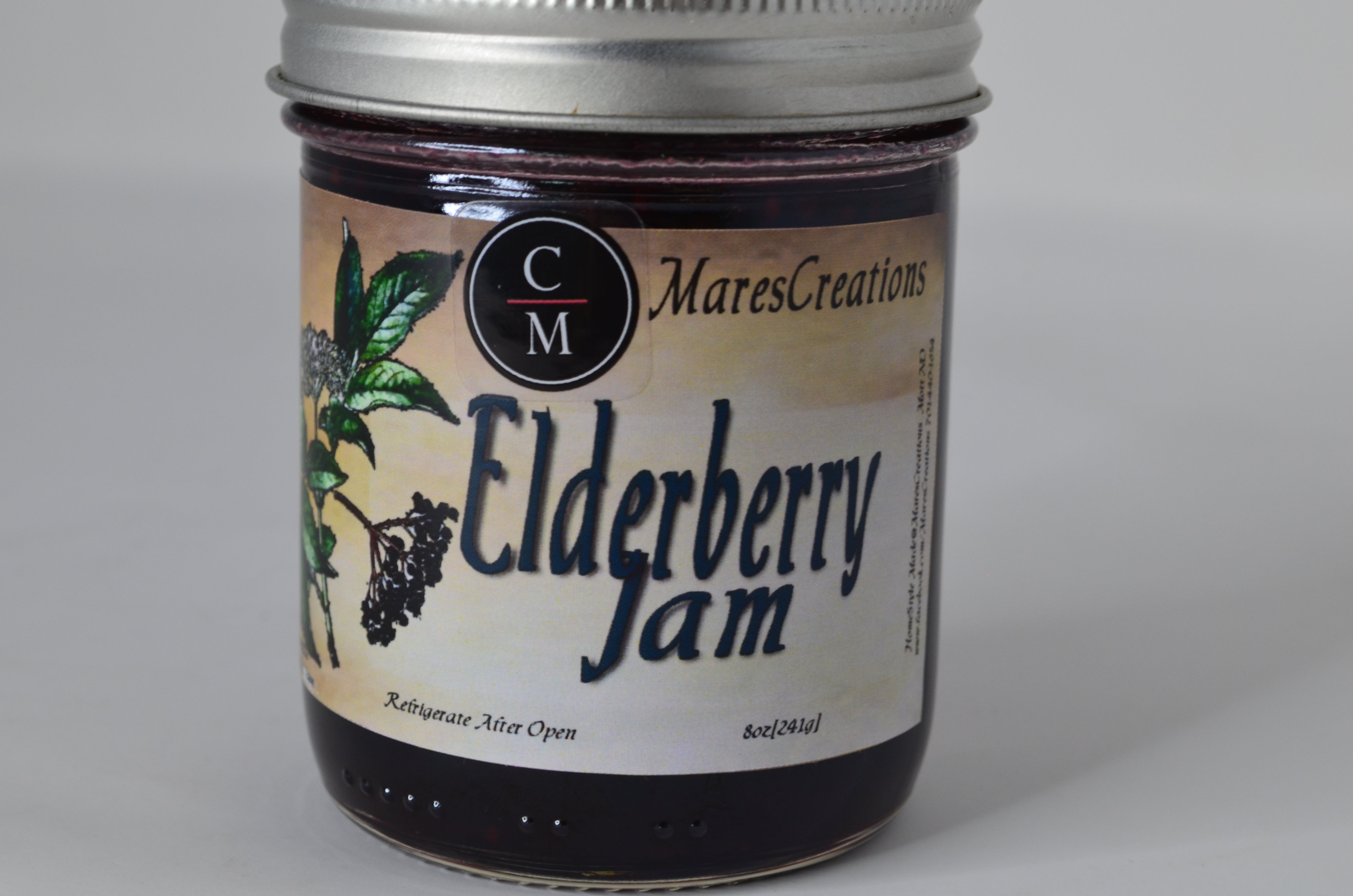 Organic Elderberry Jam - 100% Natural, No Preservatives - Perfect for Toast, Yogurt & Smoothie Bowls - Immune Support & Antioxidant Rich