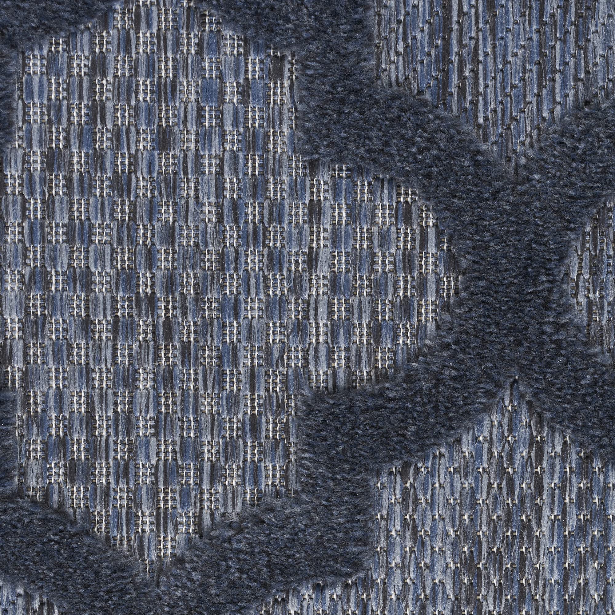 Nourison Easy Care Moroccan Navy Blue 8' x 10' Area Rug - Trellis Pattern, Non-Shedding & Easy Cleaning - Perfect for Bedroom, Living Room, Dining Room, Backyard, Deck & Patio (8x10) - Adds Style to Indoor & Outdoor Spaces