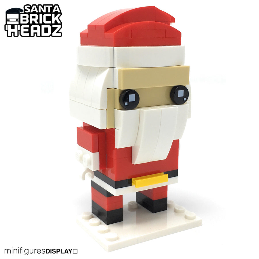 Custom Santa BrickHeadz Building Kit - Compatible with Lego® Bricks | Christmas Decor, Gift & Collectible for Holiday Display & DIY Fun