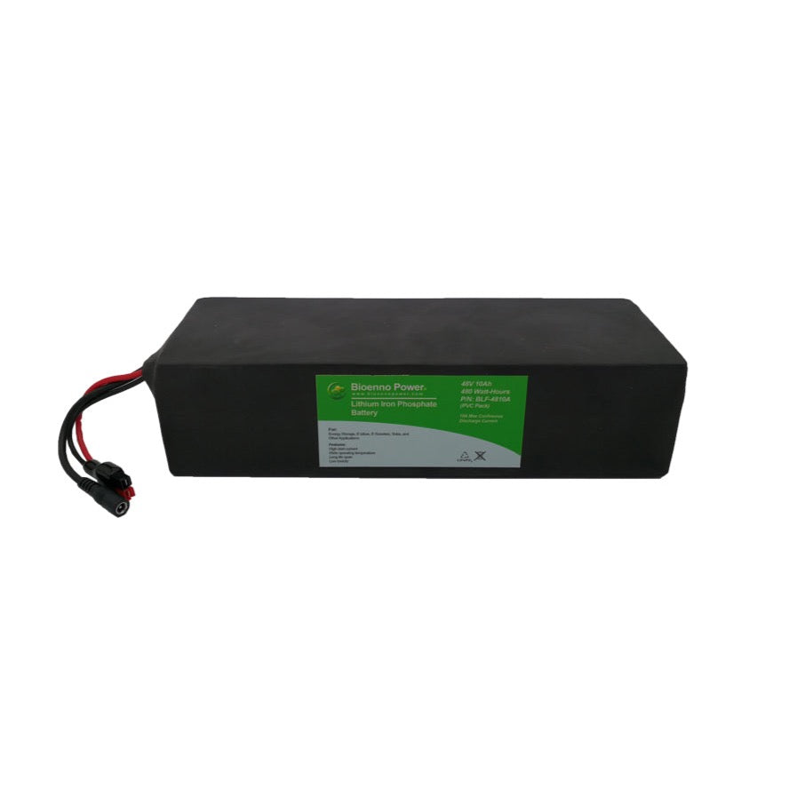 48V 10Ah LiFePO4 Battery - PVC Case, BLF 4810A Model - Perfect for Solar Energy Storage, Electric Bikes, and Power Backup Systems