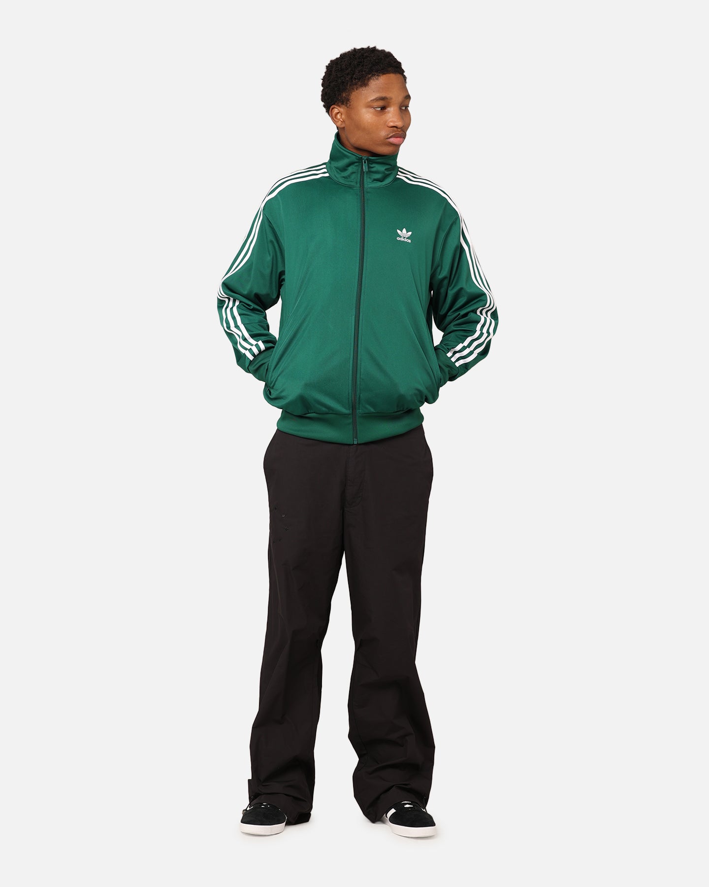 Adidas Classics Firebird Track Jacket - Green Retro Vintage Style Unisex Windbreaker for Running, Gym & Streetwear Fashion