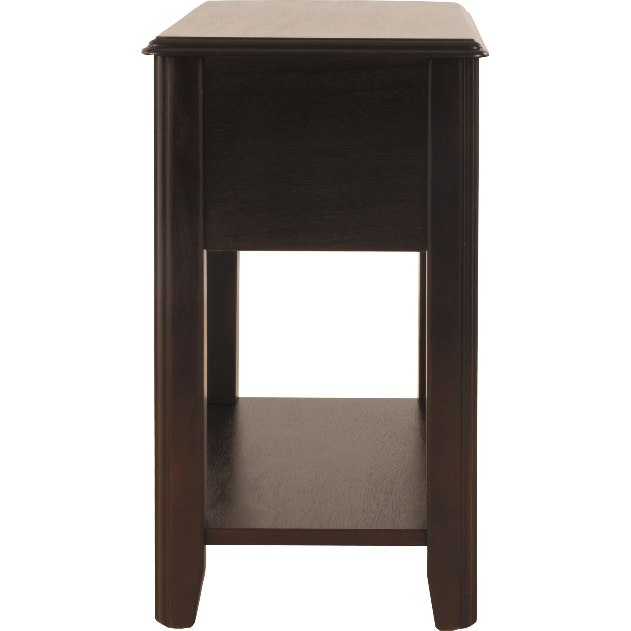 Breegin Black Chairside Table - Small Side Table for Living Room, Bedroom, Office - Compact End Table with Sturdy Metal Frame for Home Decor