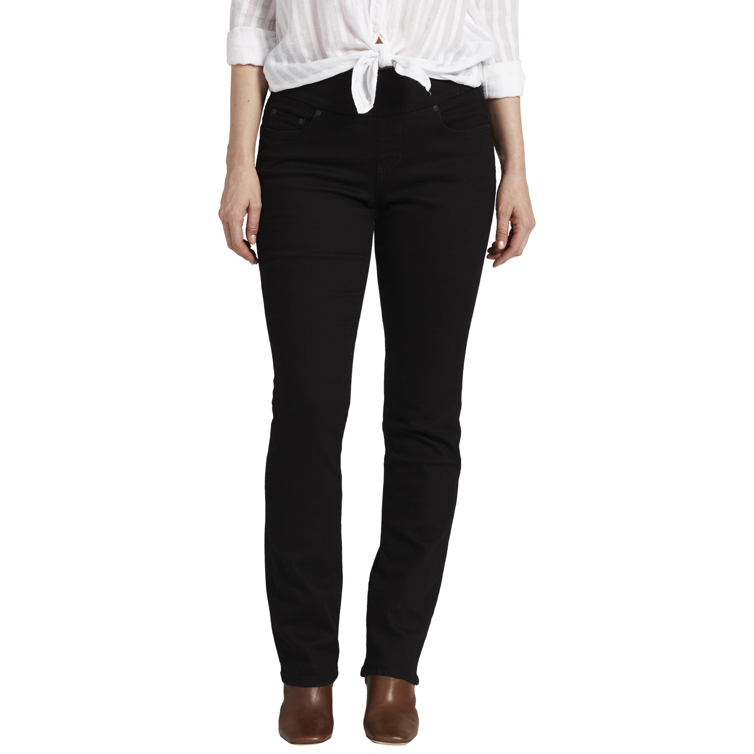 Jag Jeans Women's Peri Pull-On Stretch Denim Straight Leg Jeans - Comfortable & Stylish for Work, Casual Outings & Everyday Wear