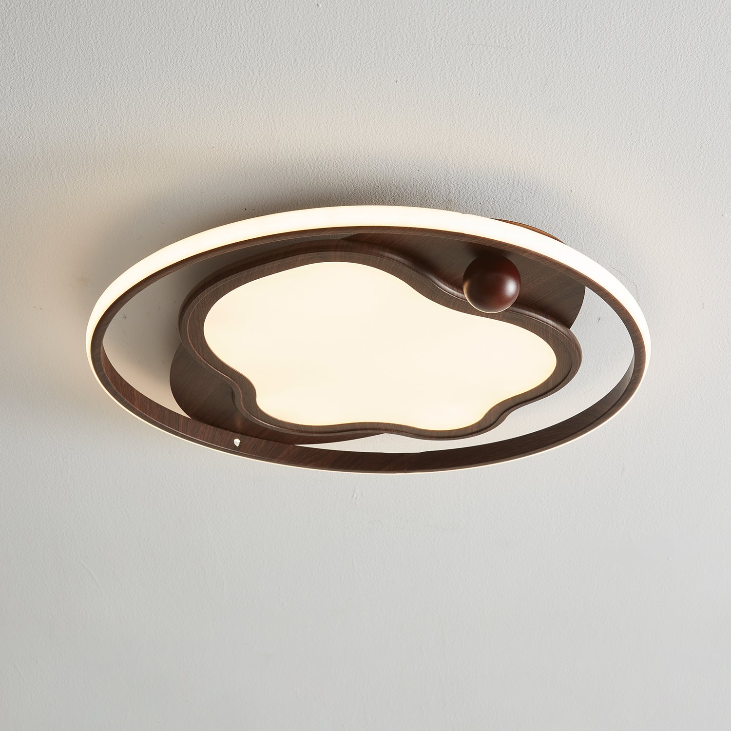 Cloudcrest Modern Ceiling Light Fixture - Energy Efficient LED Flush Mount for Bedroom, Living Room & Kitchen - Dimmable Bright Lighting for Home & Office